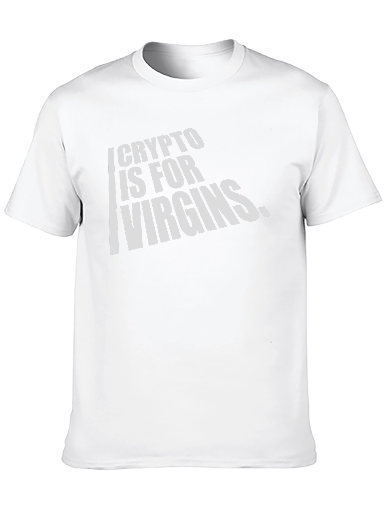 Crypto is For Virgins Black Graphic T-Shirt
