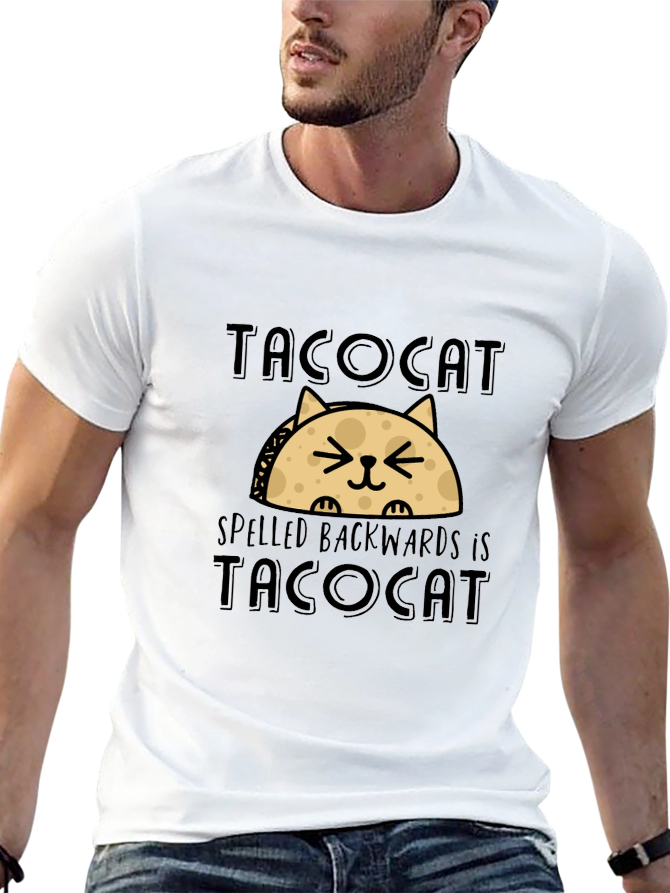 Tacocat T-Shirt - Funny Palindrome Cat Taco Tee