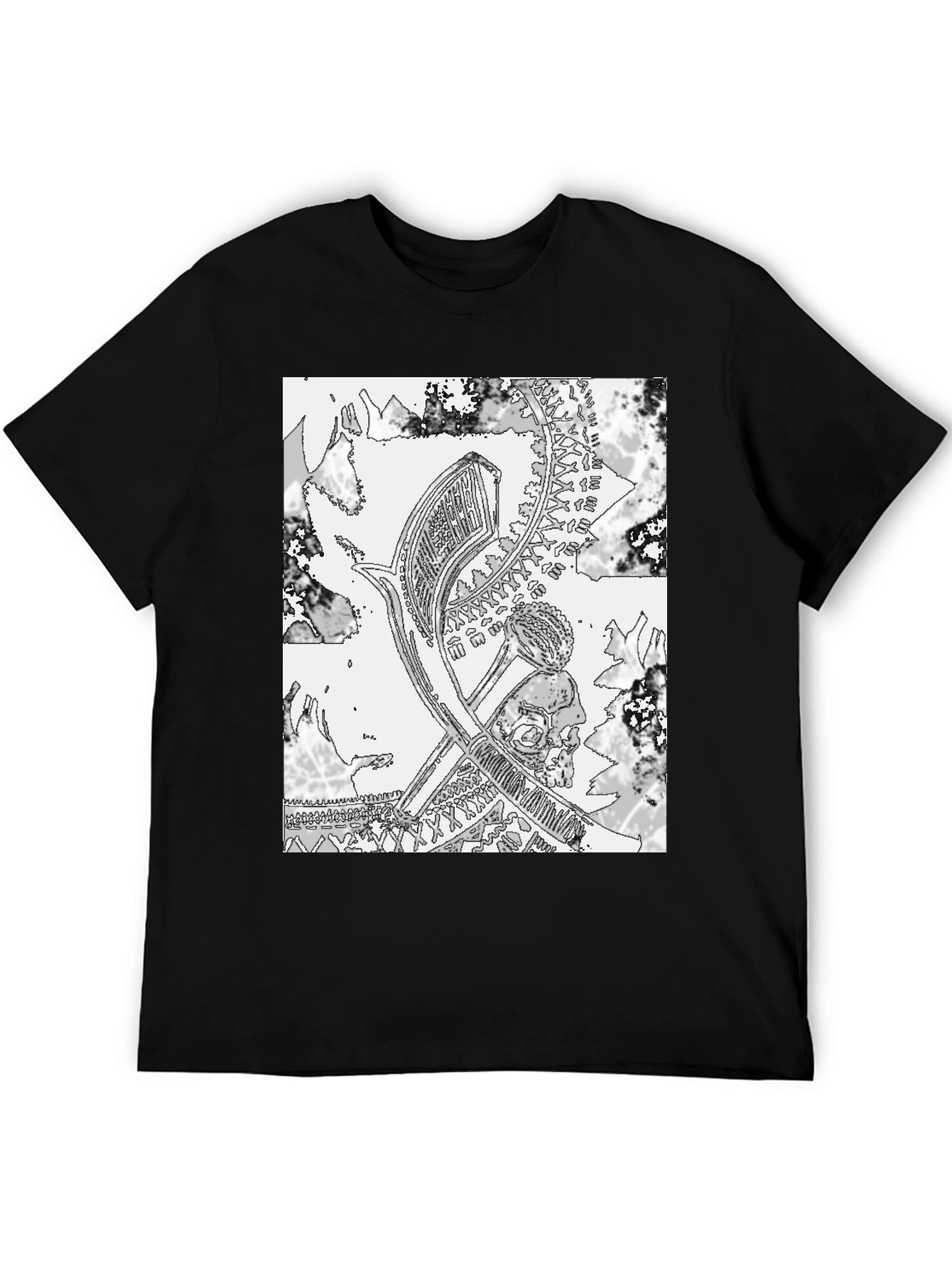 Monochrome Graphic Print Tee