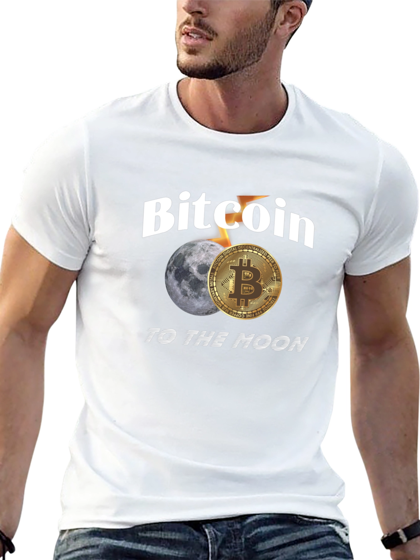 Bitcoin To The Moon Graphic Tee