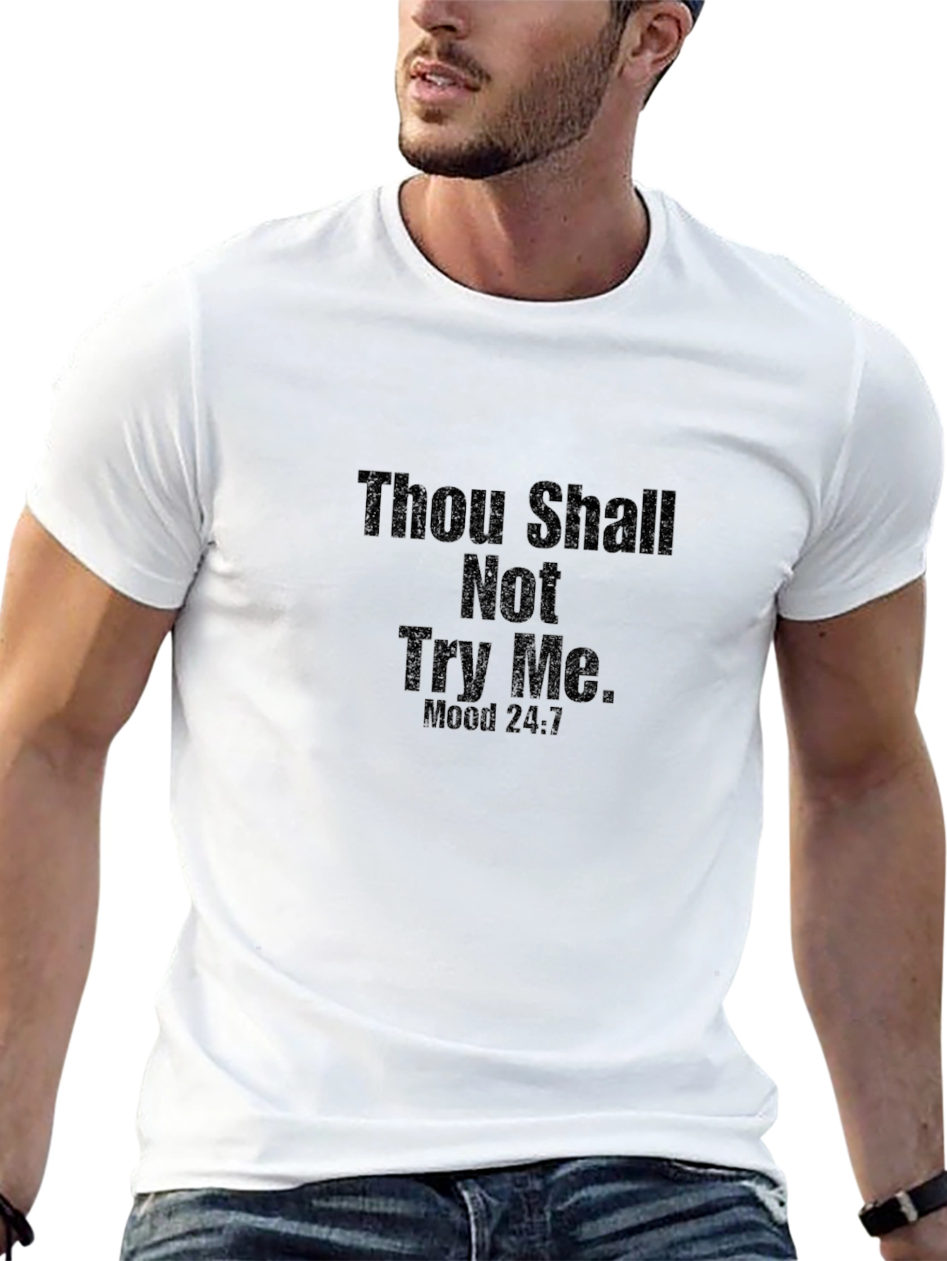 Thou Shall Not Try Me Black Tee