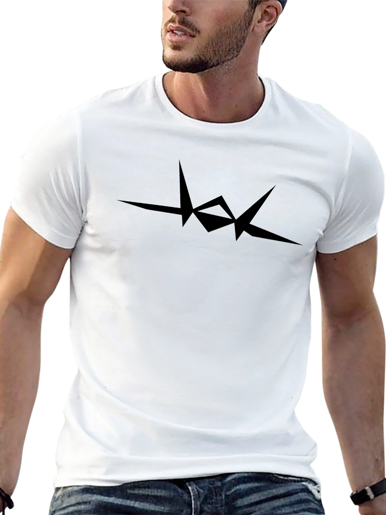 Modern Black Graphic Tee - Sharp Design