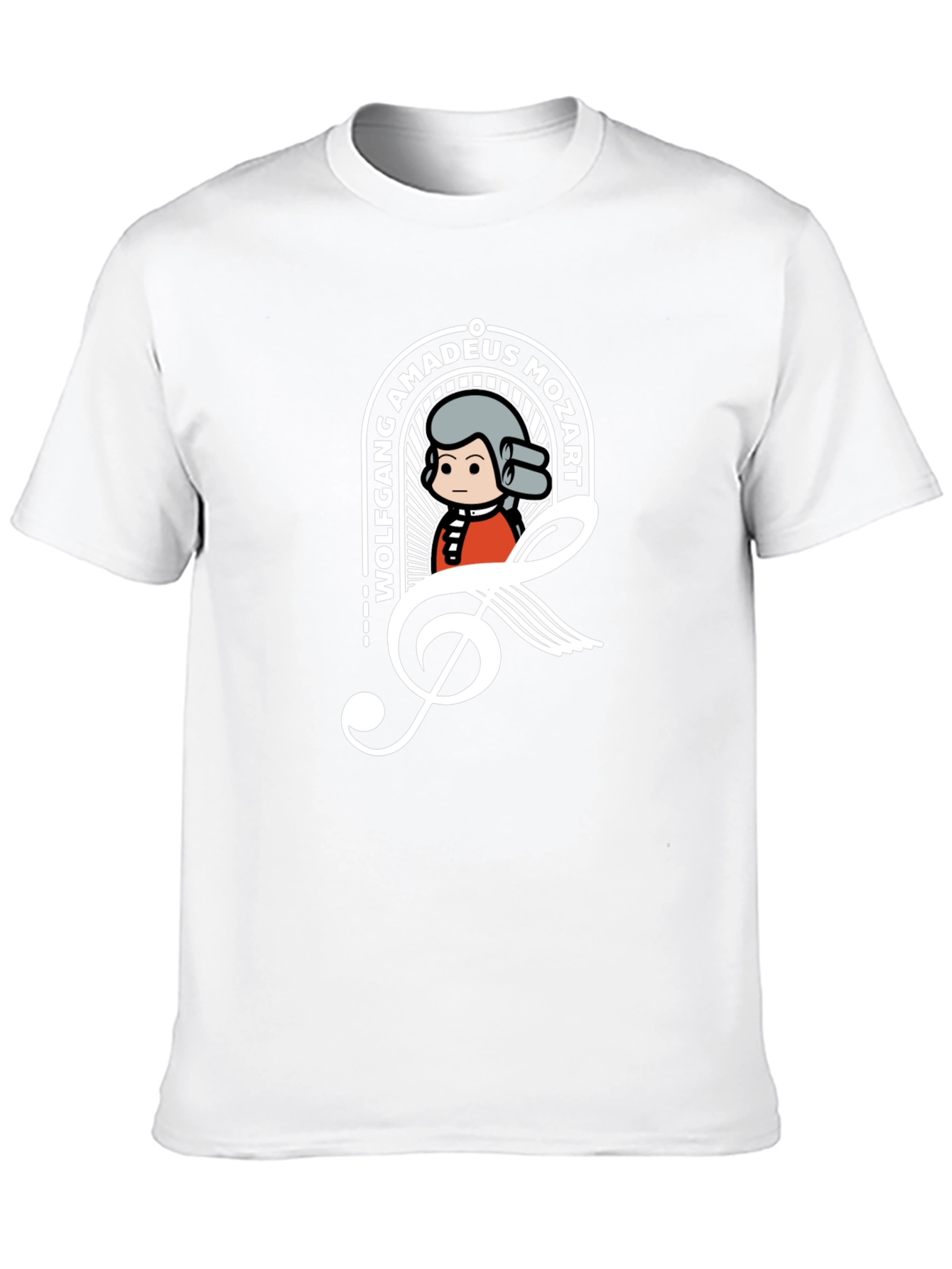 Mozart Treble Clef Graphic Tee - Black T-Shirt