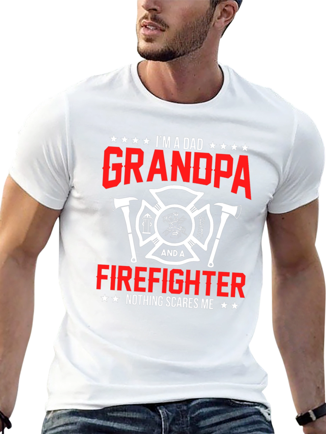 Dad Grandpa Firefighter T-Shirt