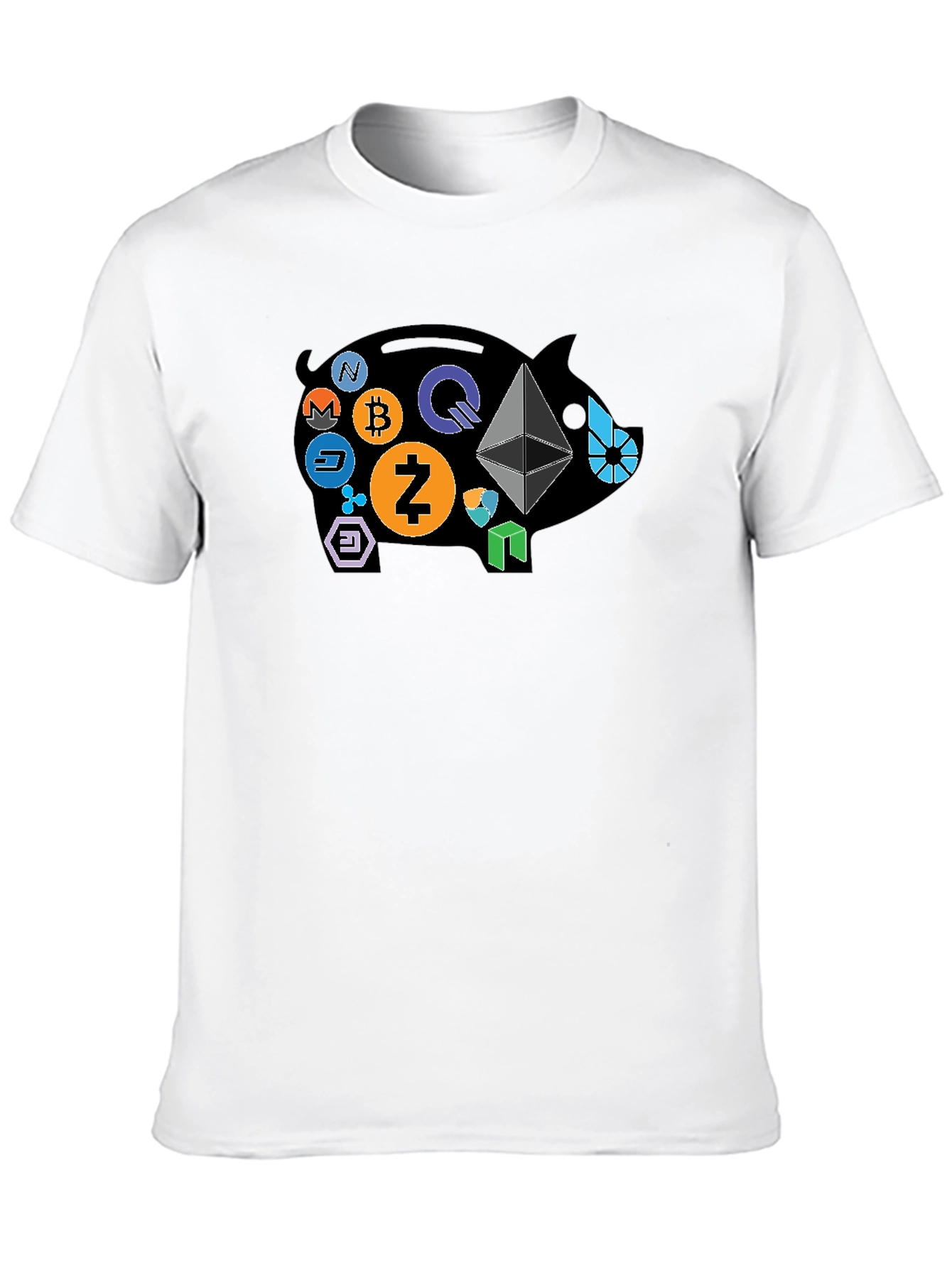 Crypto Piggy Bank Black T-Shirt
