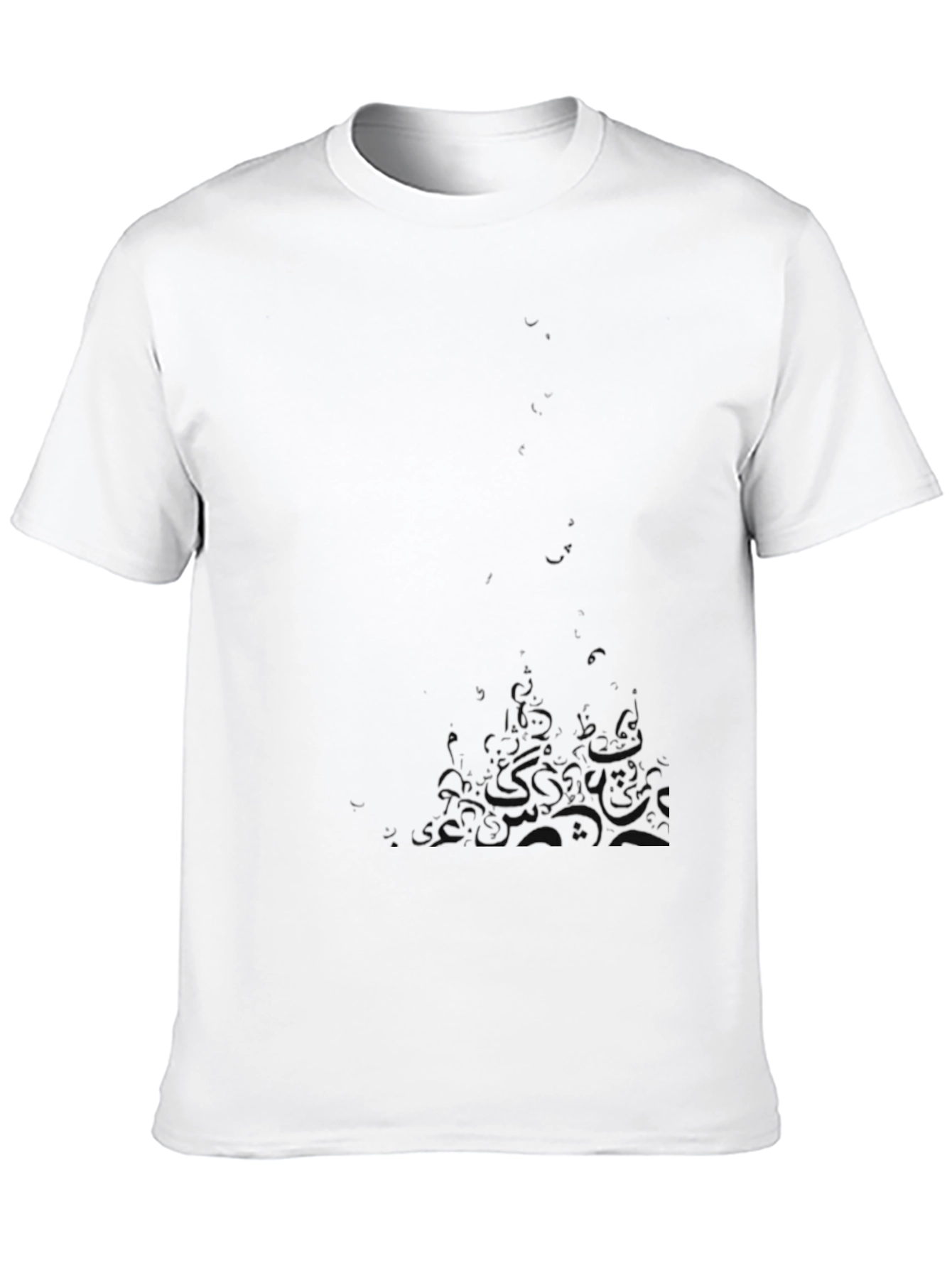 Mens Black Graphic Tee - Castle Design