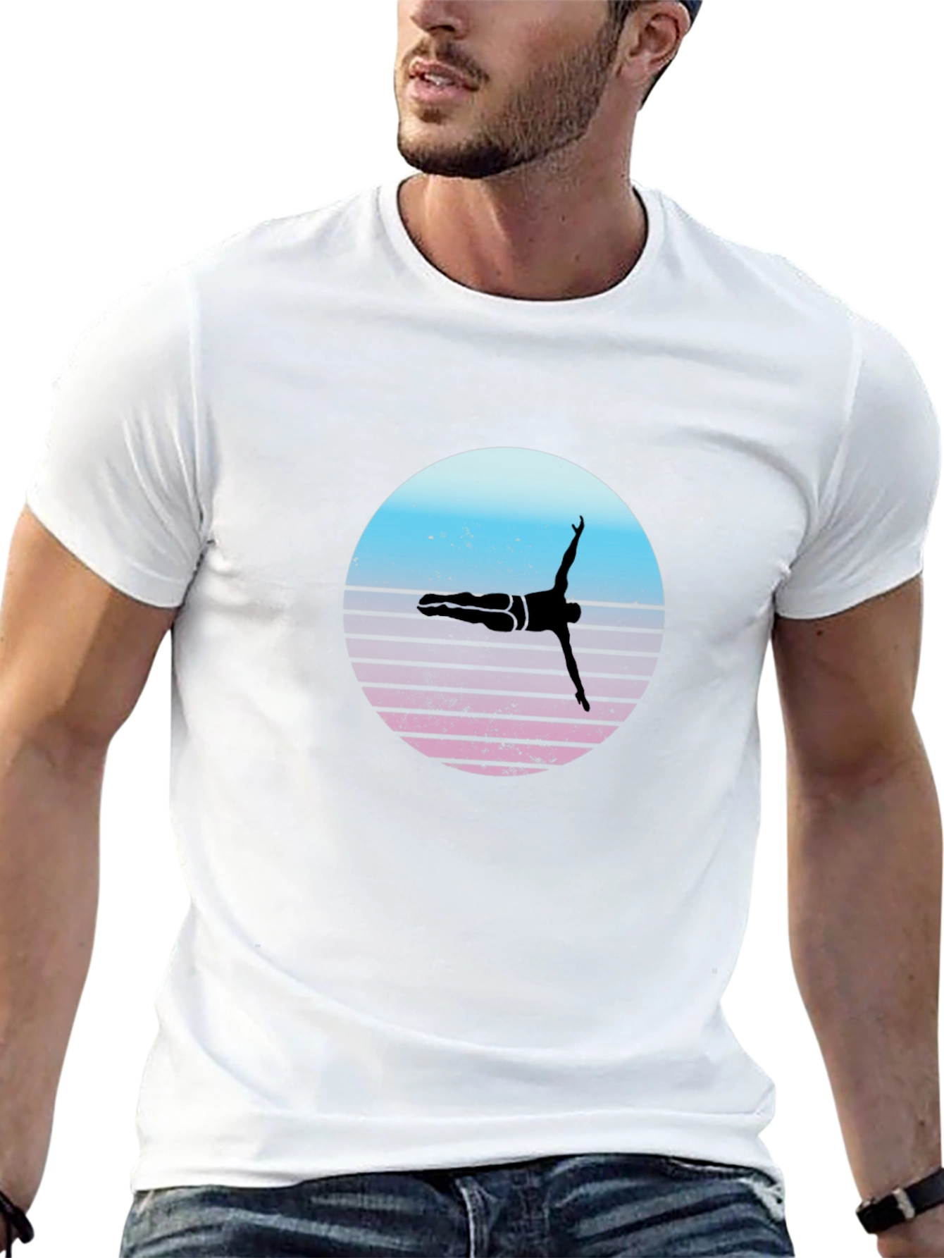 Retro Diver Silhouette T-Shirt