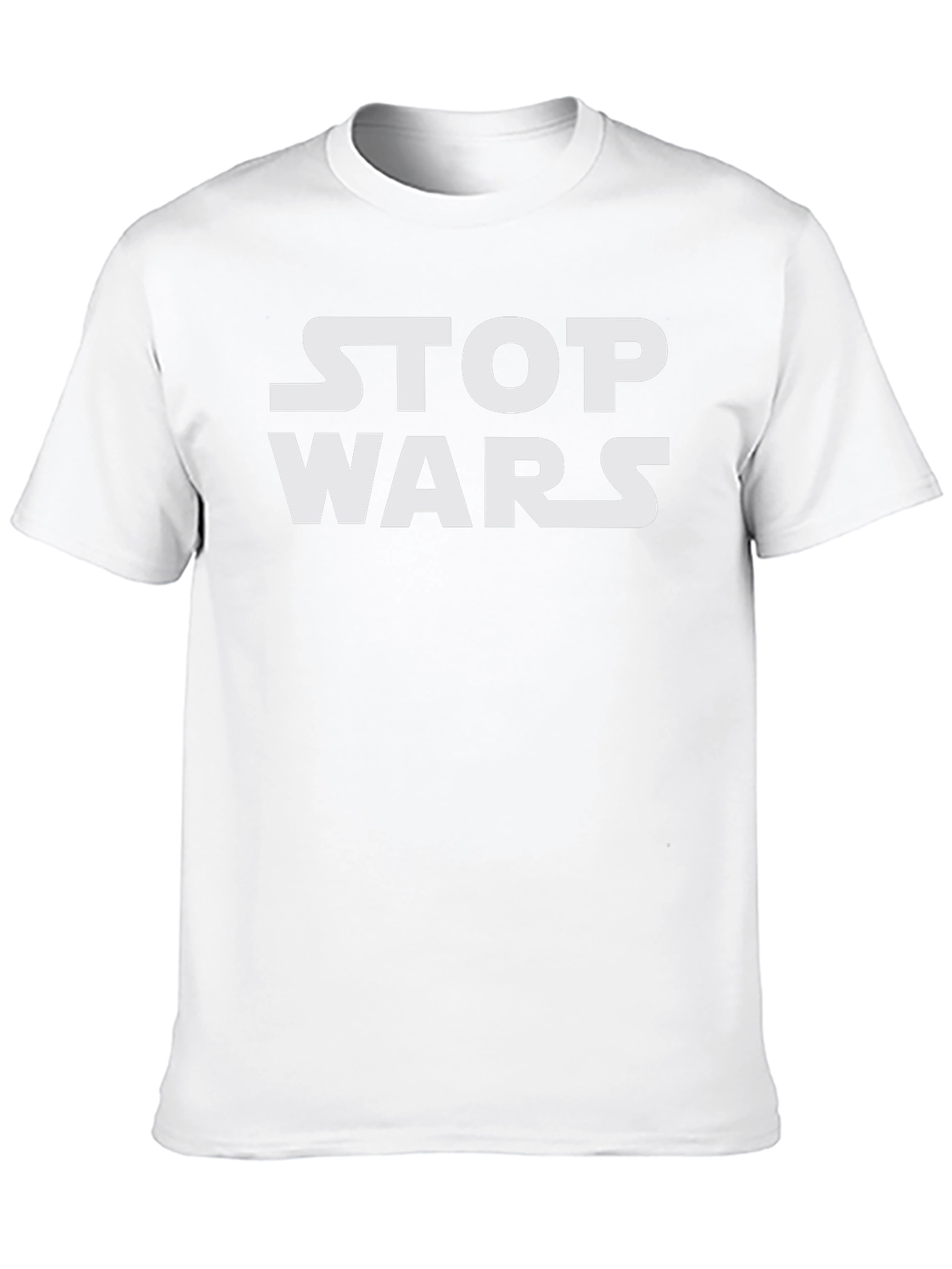 Stop Wars Graphic Tee - Black Cotton T-Shirt