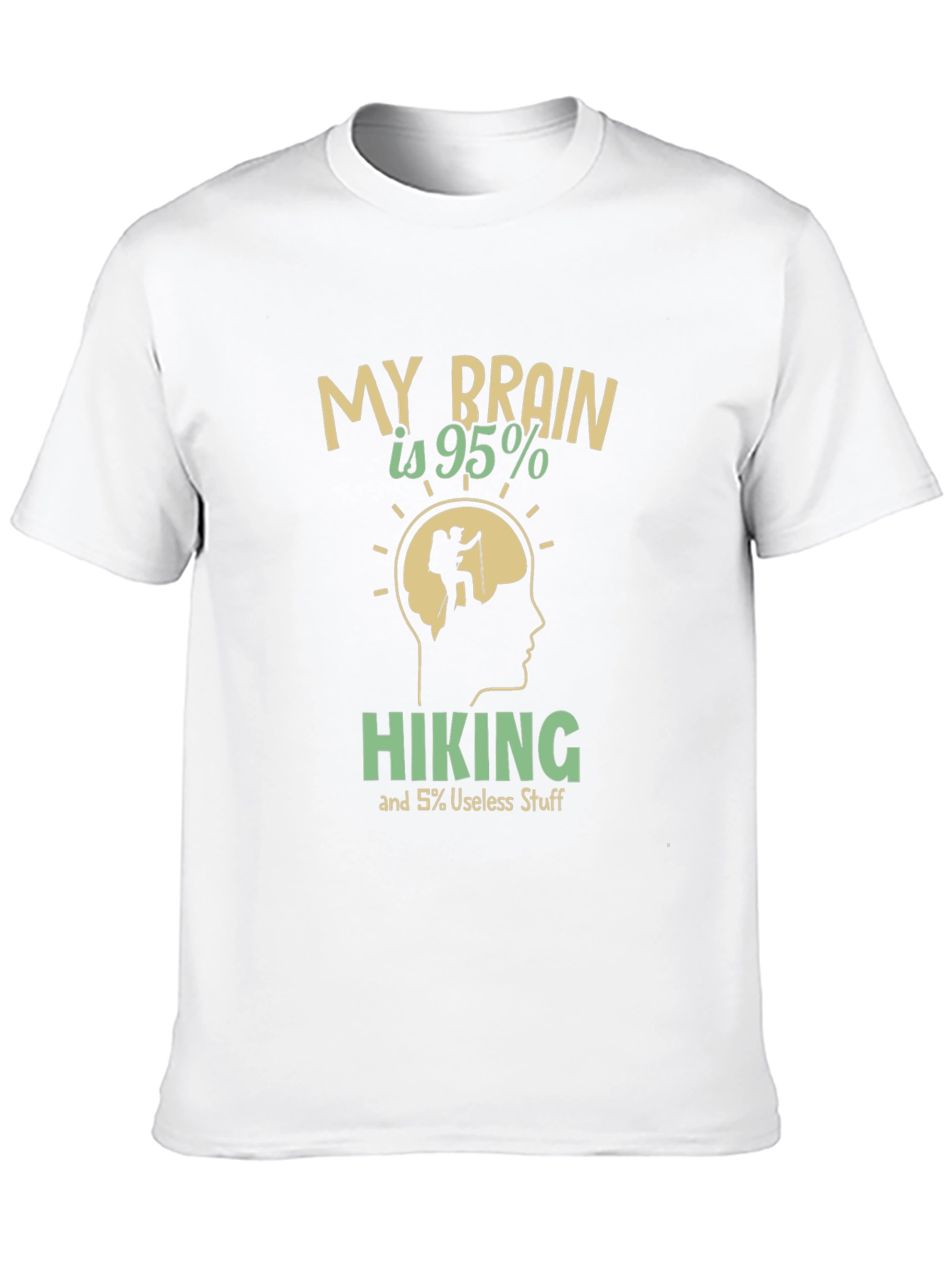 Hiking Brain Graphic Tee - Outdoors Adventure Shirt