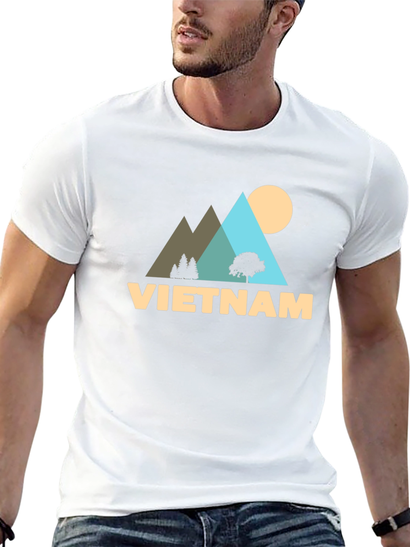 Vietnam Landscape Graphic Black T-Shirt