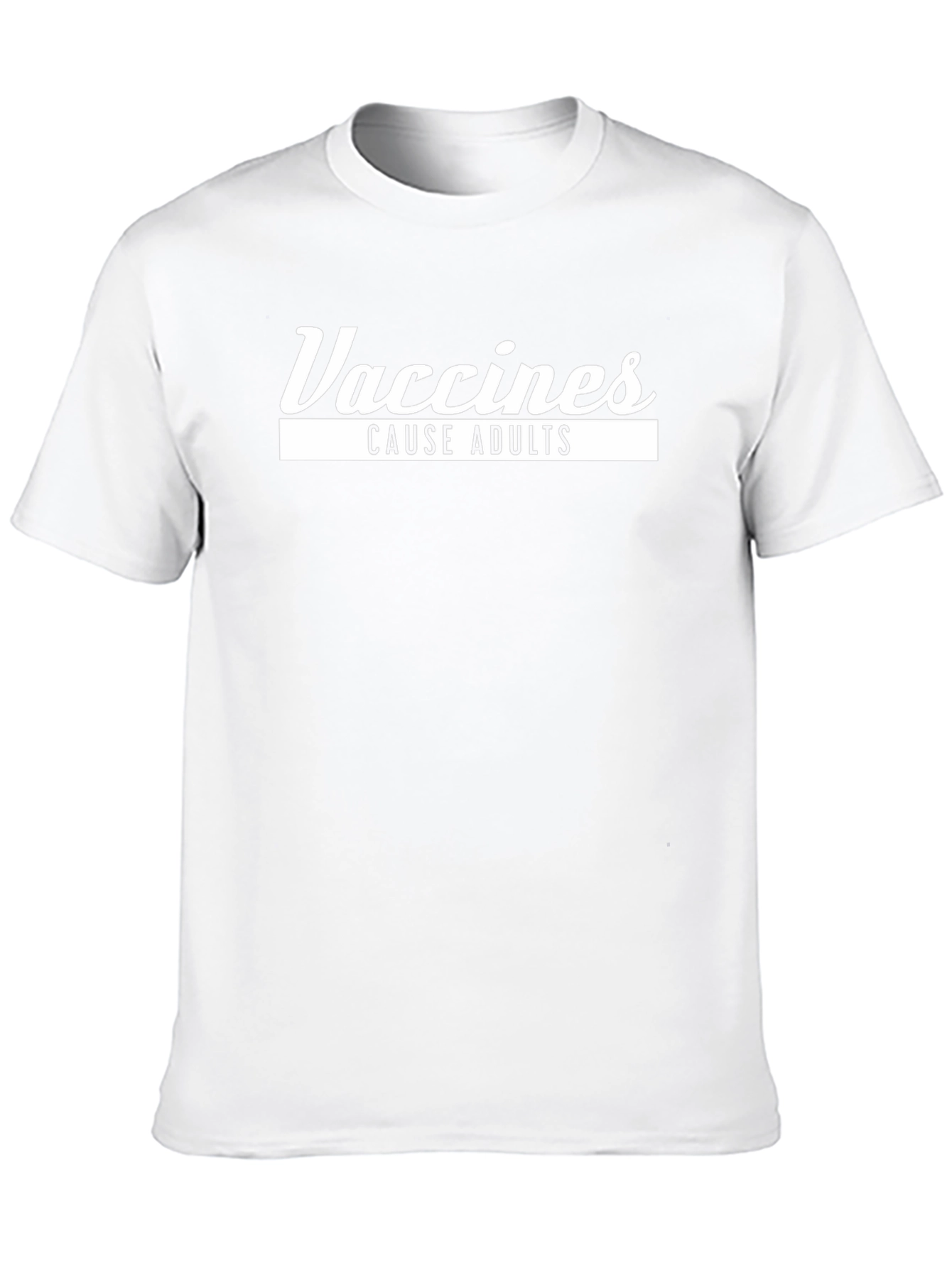 Vaccines Cause Adults Black Graphic Tee