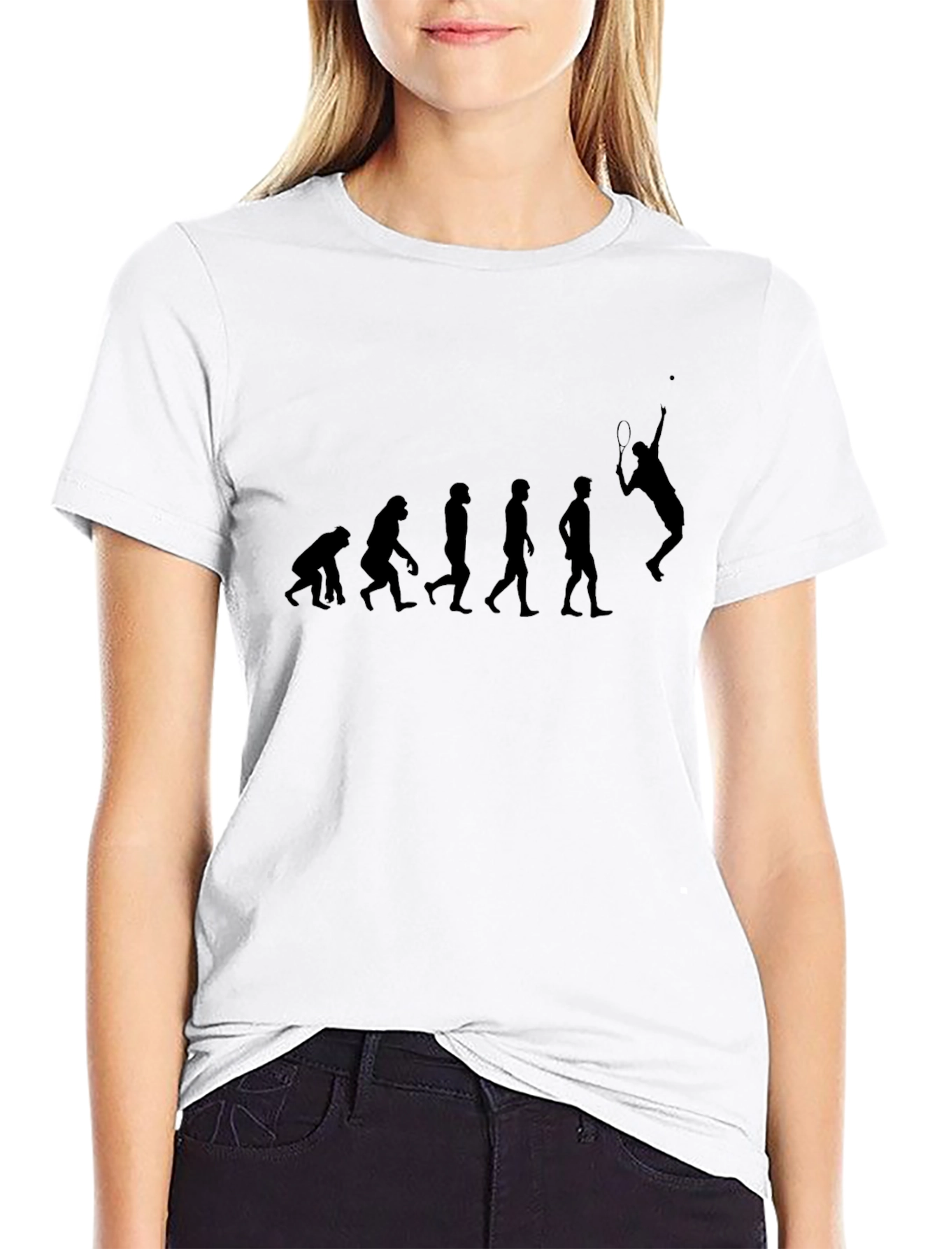 Evolution of Tennis Black T-Shirt