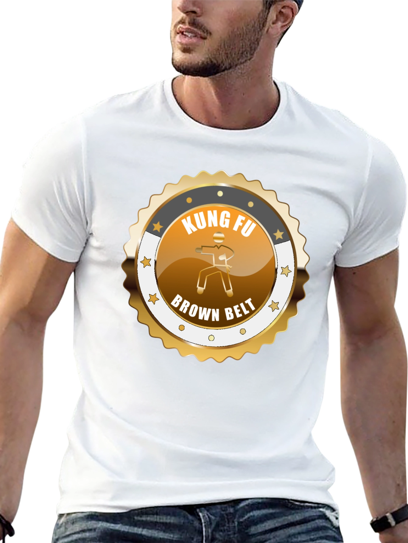 Kung Fu Brown Belt Graphic T-Shirt Martial Arts Tee