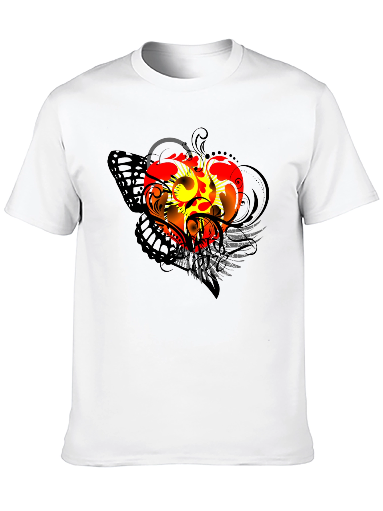 Winged Heart Graphic Black T-Shirt