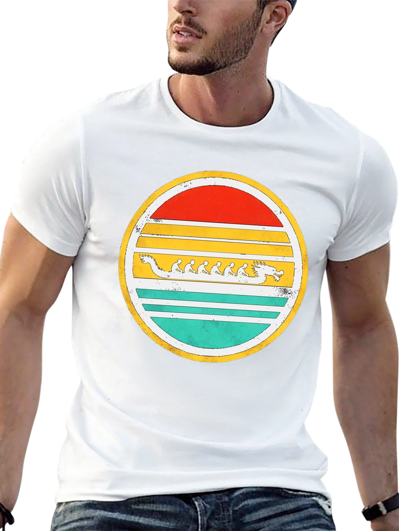 Dragon Boat Race Retro Graphic Tee