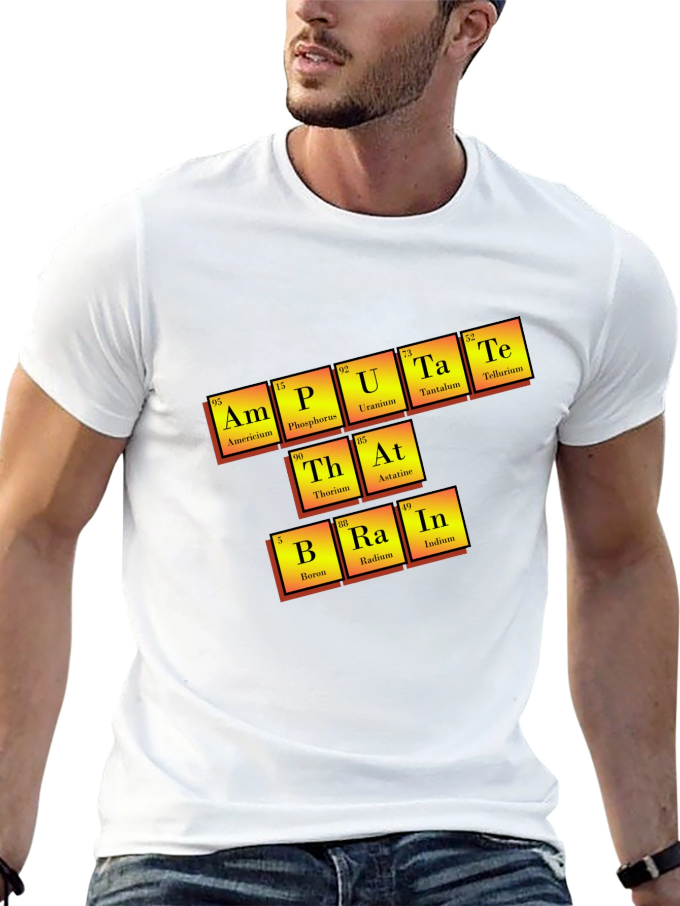 Amputate Brain Periodic Table T-Shirt