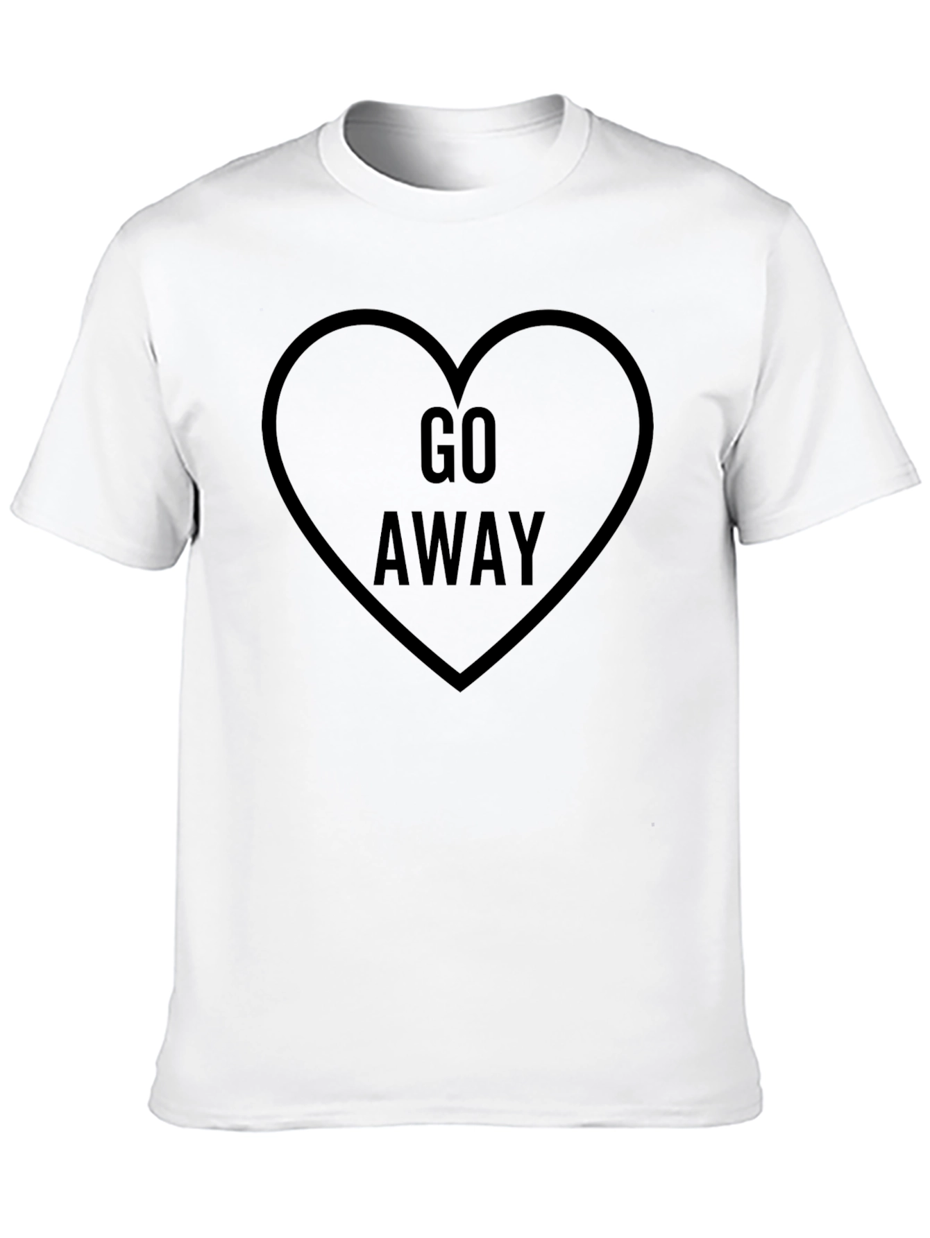 Go Away Heart Graphic Tee - Anti-Valentines Day Shirt