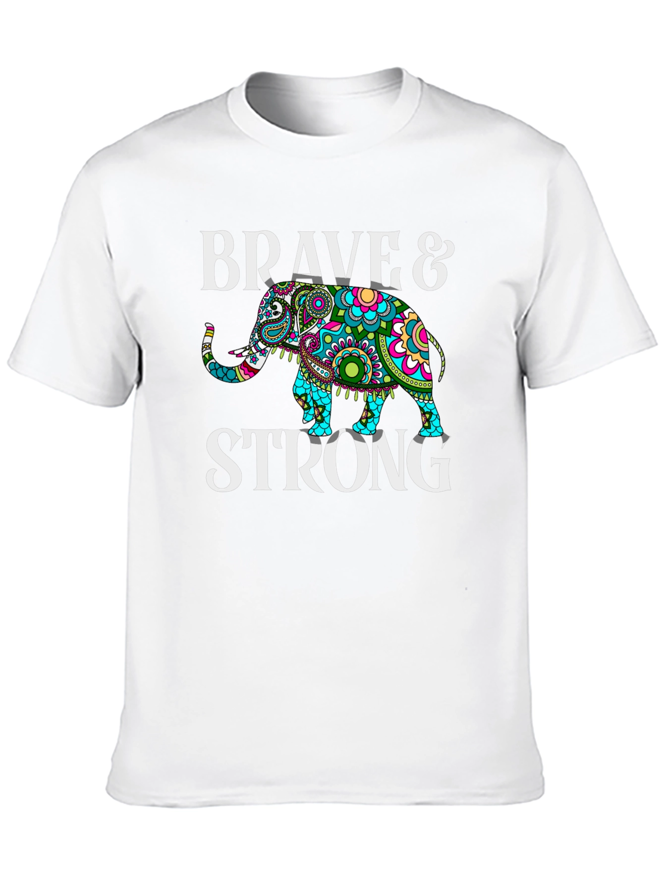 Brave & Strong Elephant Graphic Tee