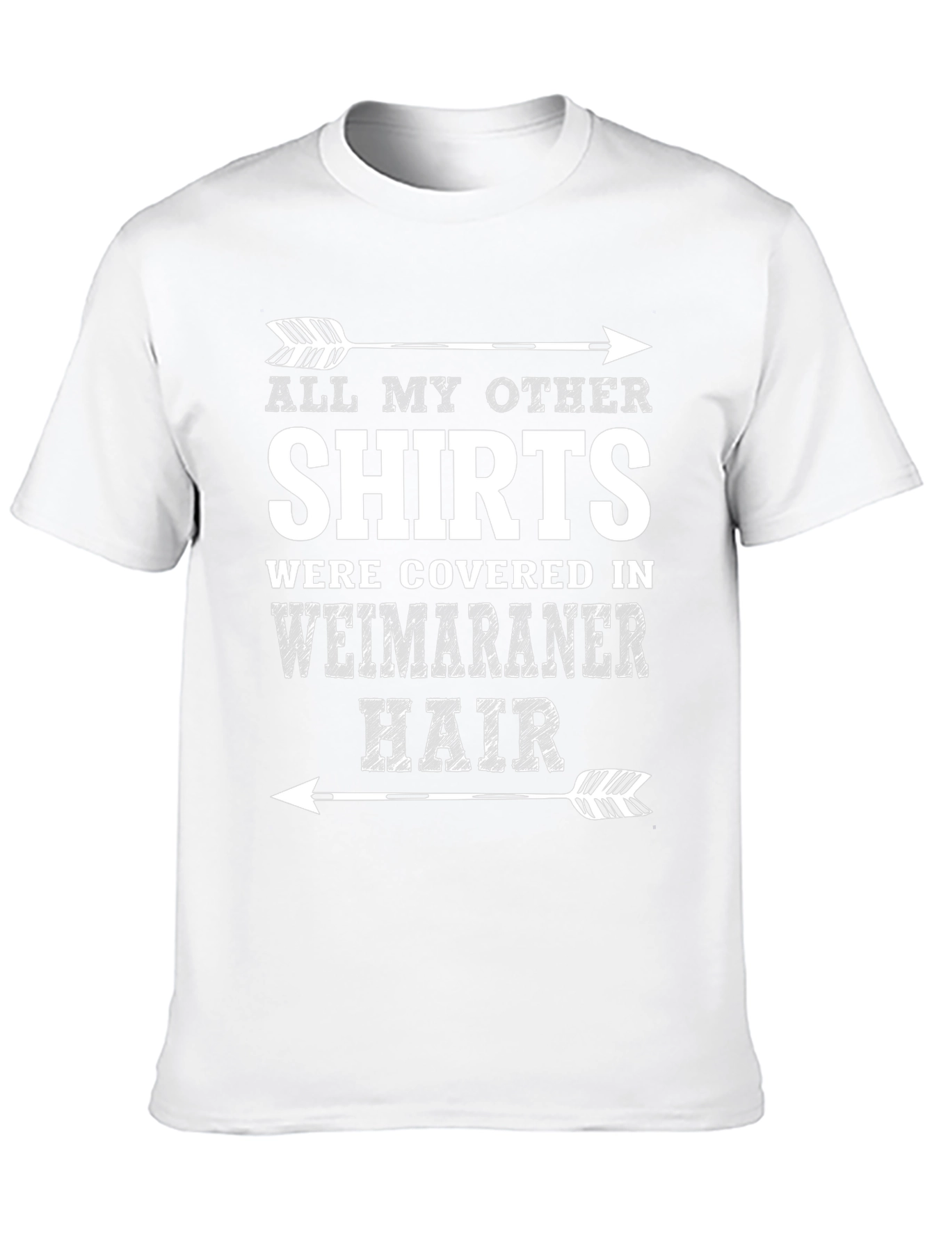 Weimaraner Hair Arrow T-Shirt - Dog Lover Gift