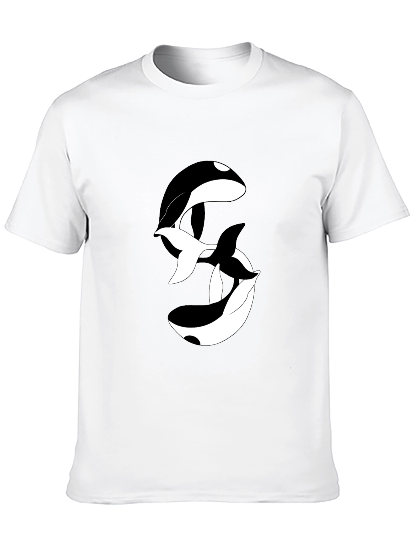 Orca Yin Yang Black Graphic Tee