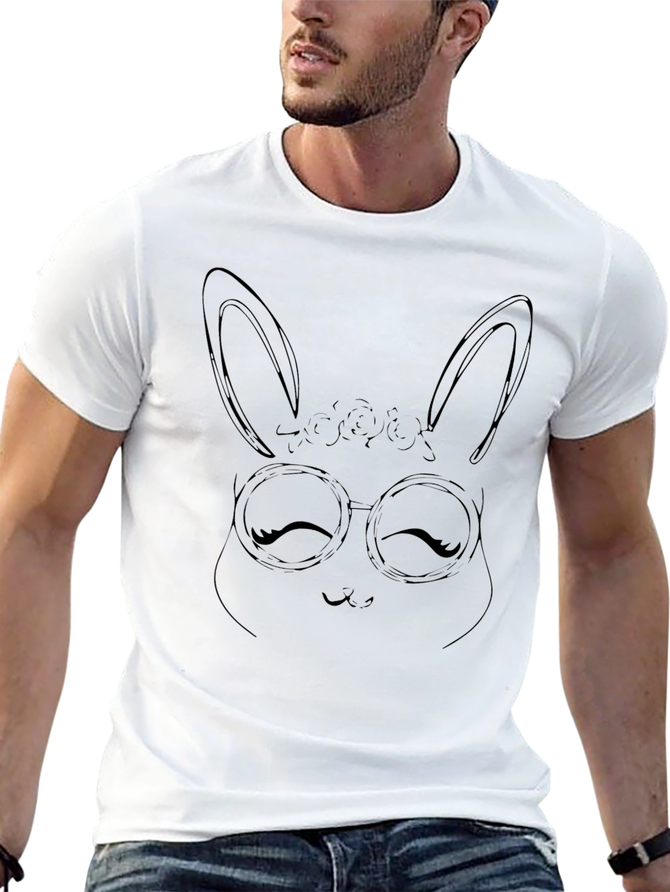 Bunny Glasses T-Shirt - Cute Animal Tee