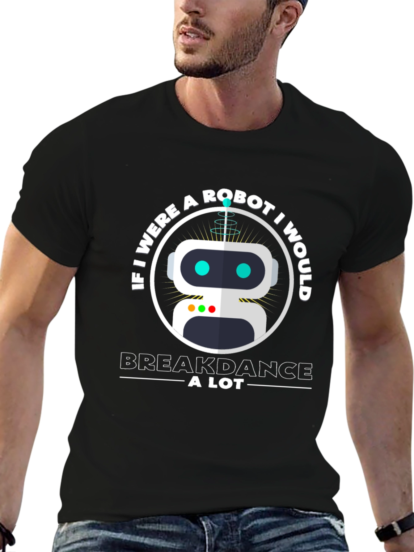 Robot Breakdance Graphic T-Shirt - Fun & Unique!