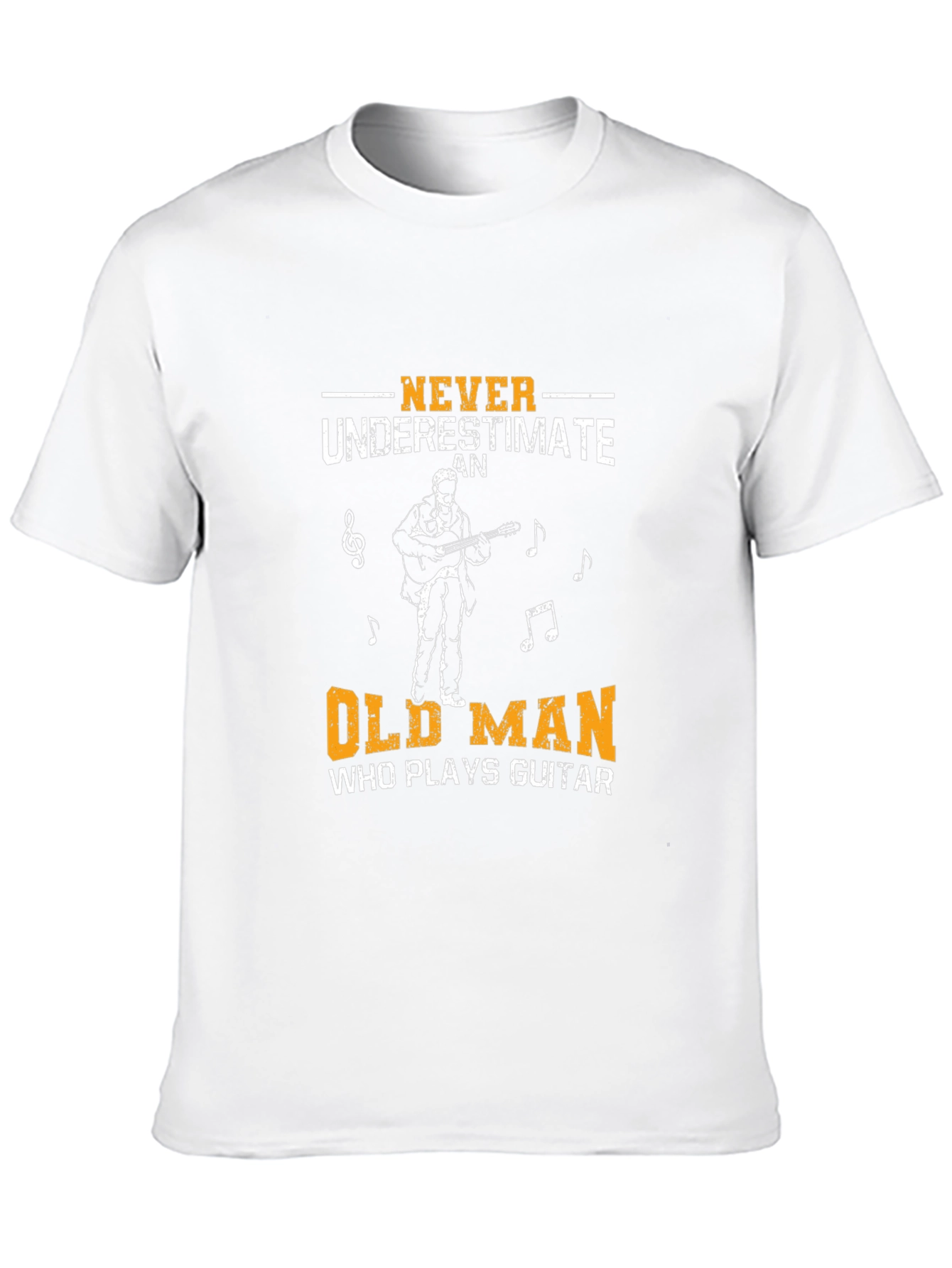 Never Underestimate Old Man Guitar T-Shirt