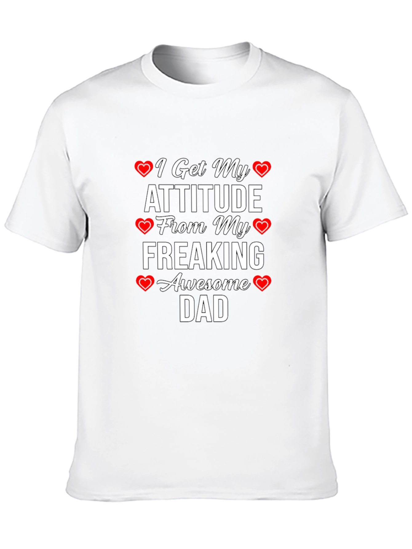 Awesome Dad Attitude Graphic T-Shirt