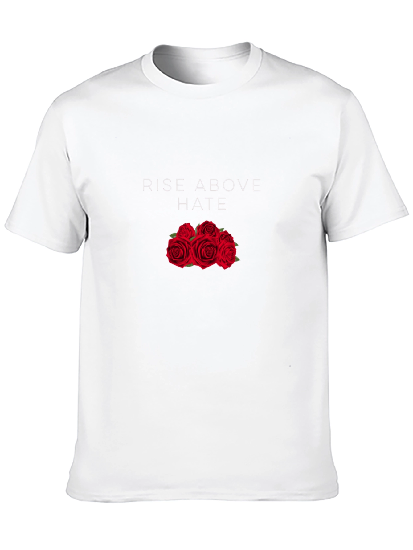 Black T-Shirt with Roses