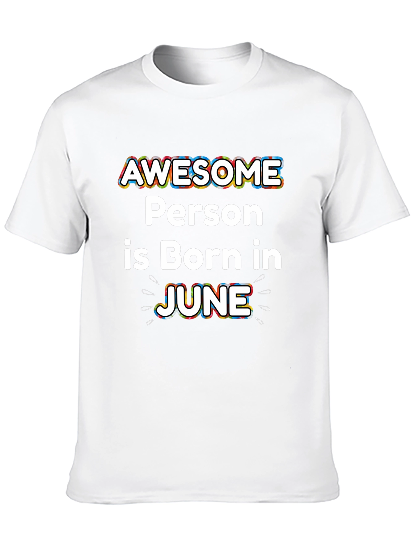 Awesome Person Born in June Black T-Shirt