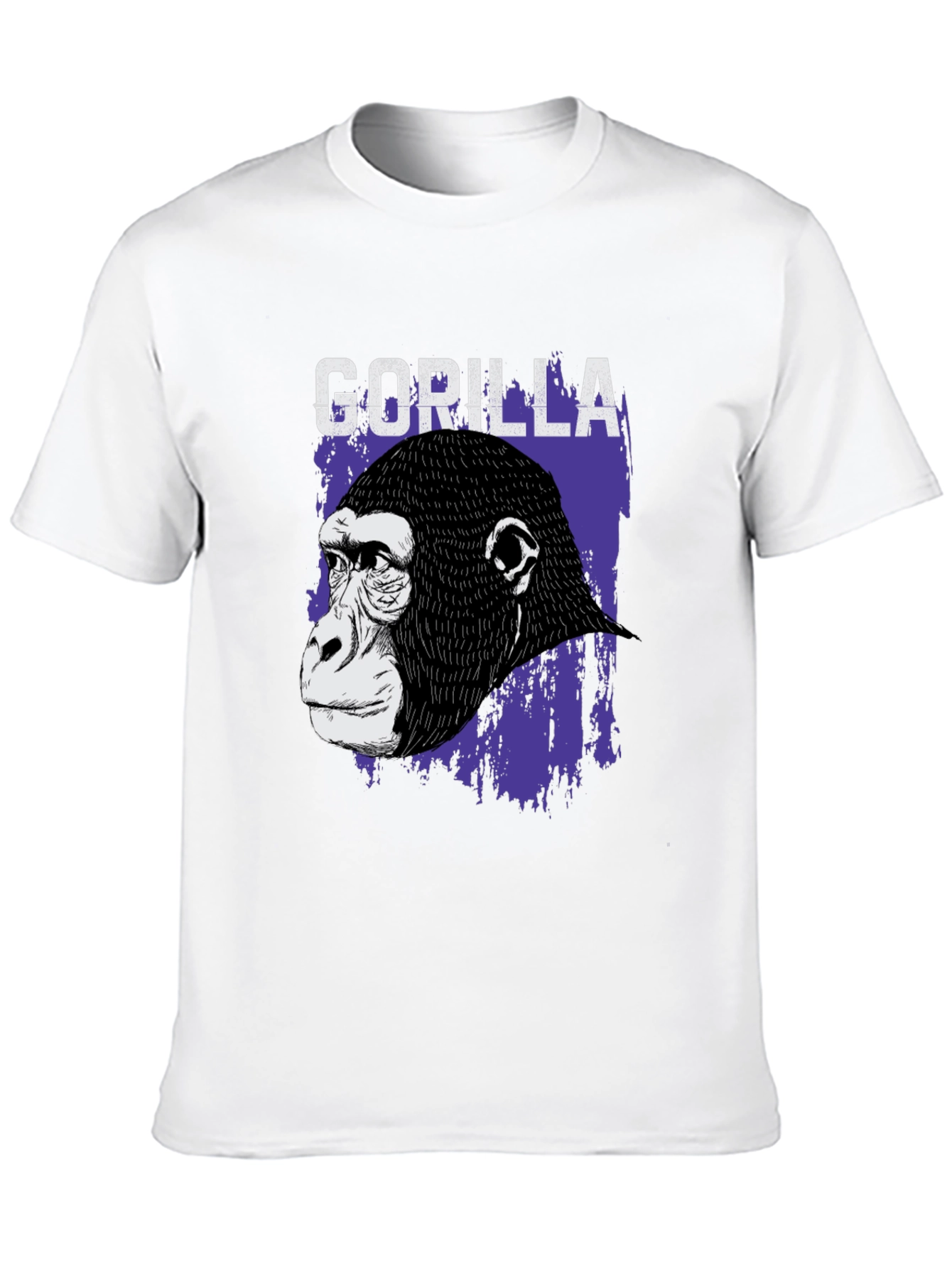 Gorilla Graphic T-Shirt - Black Crew Neck Tee