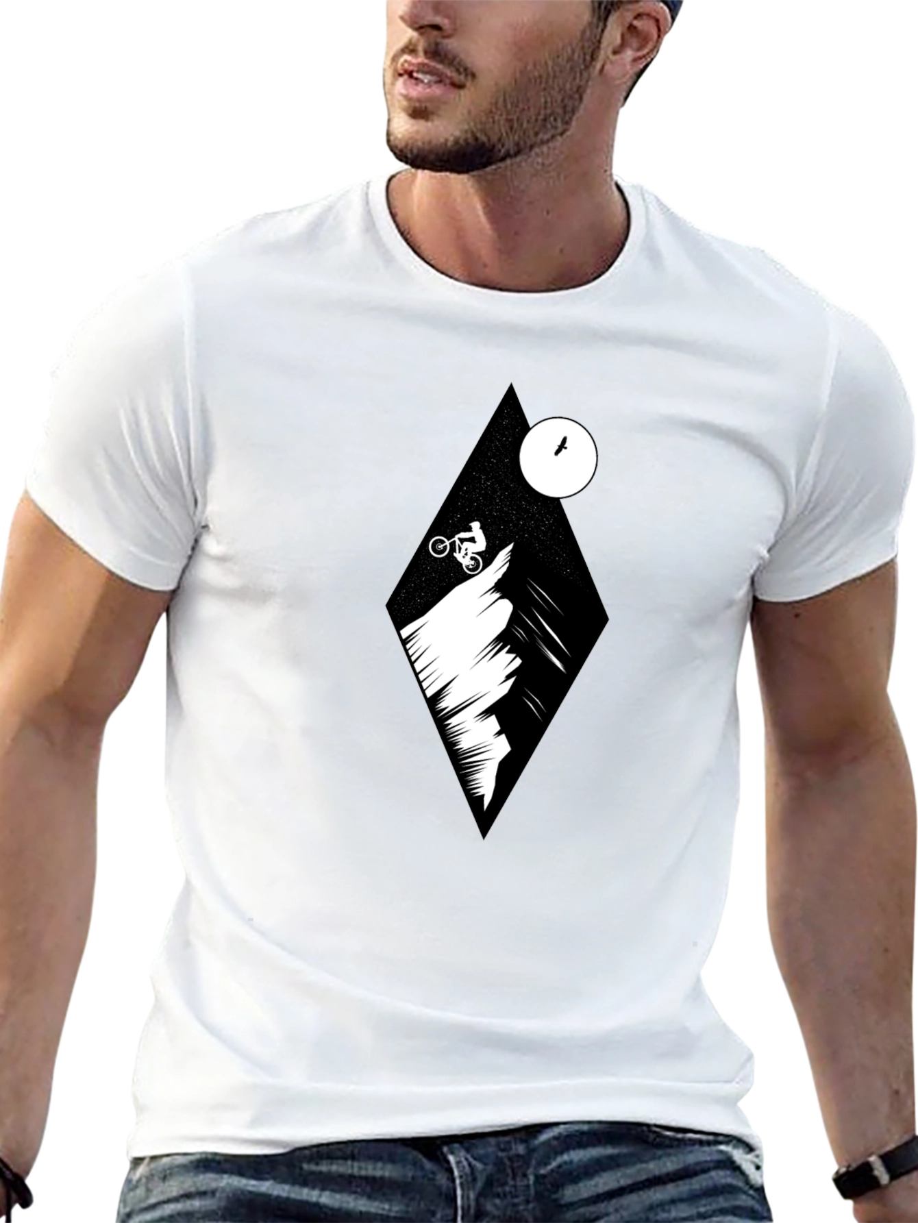 Mountain Biker Graphic Tee - Black