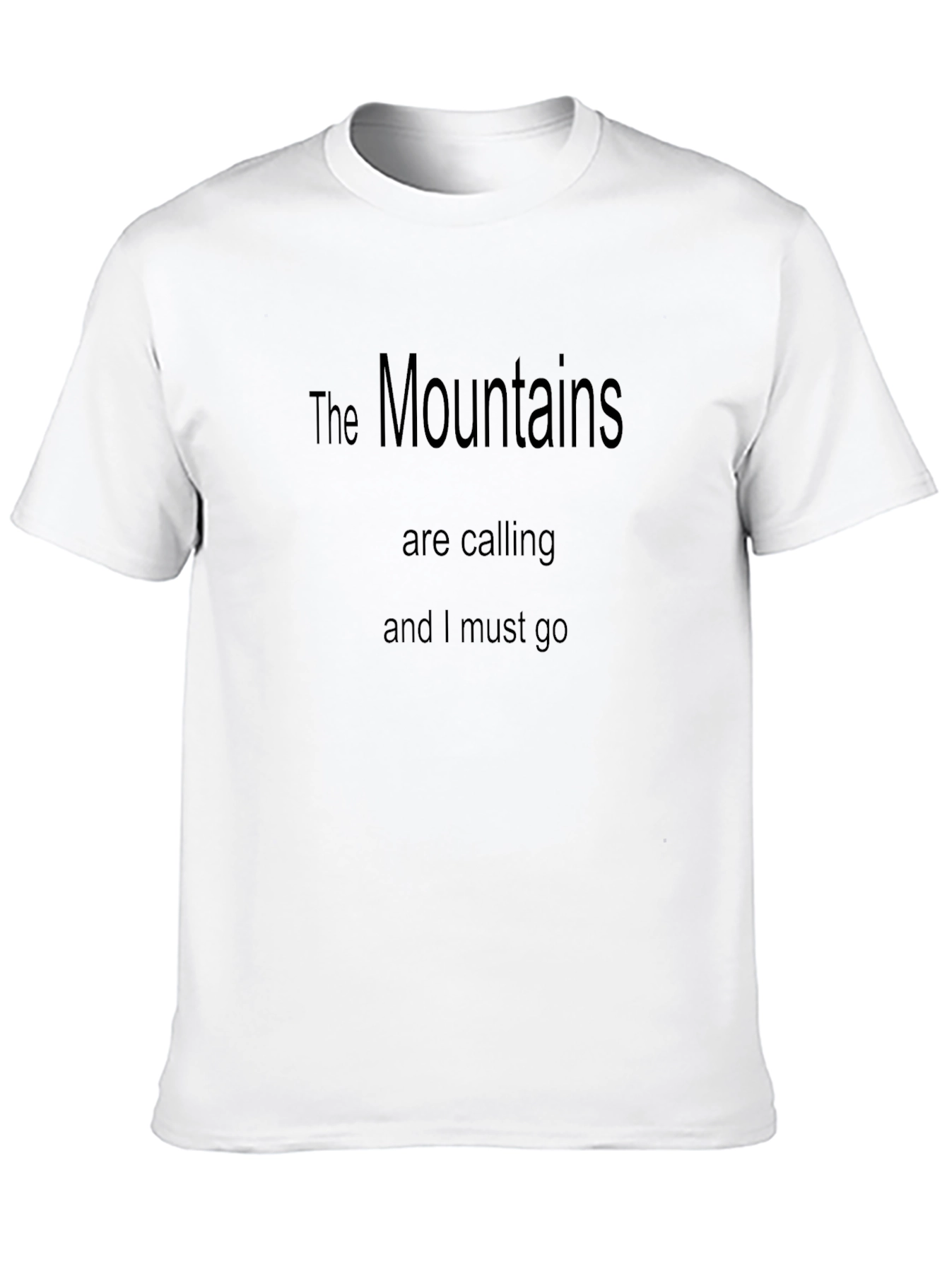 The Mountains Are Calling Black T-Shirt