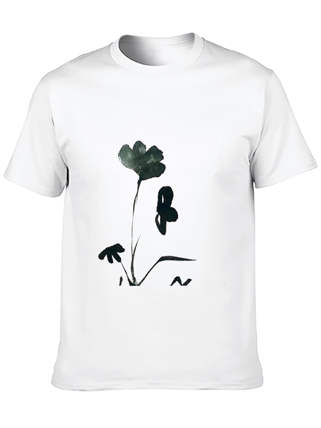 Nature Print Black Tee