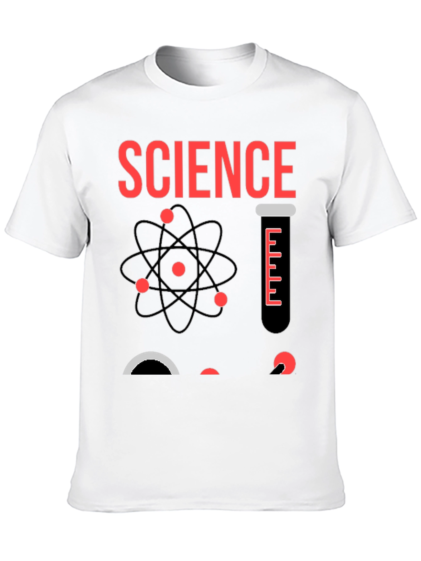 Science Graphic T-Shirt - Black Cotton Blend