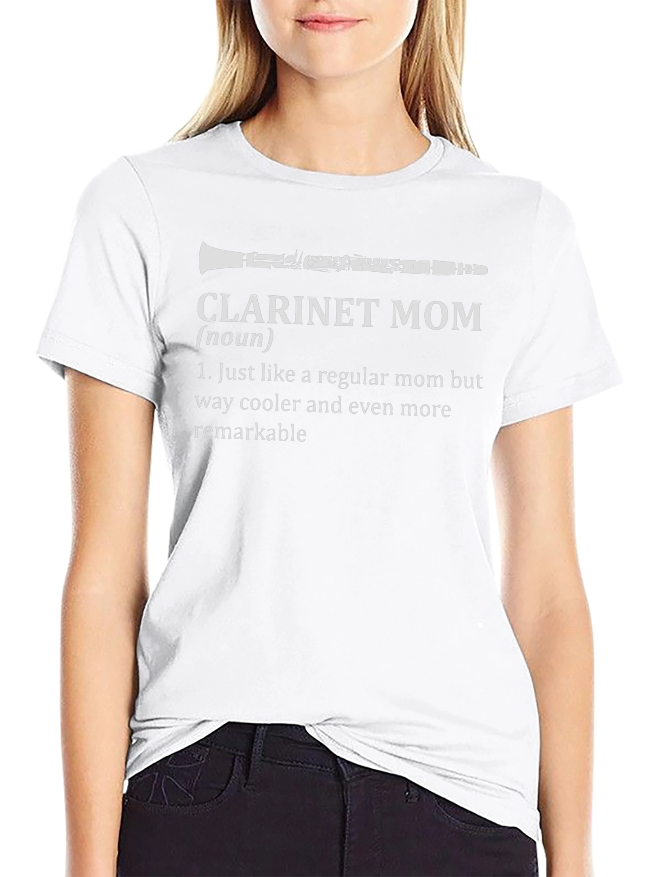 Clarinet Mom Graphic Tee - Musician Mother T-Shirt