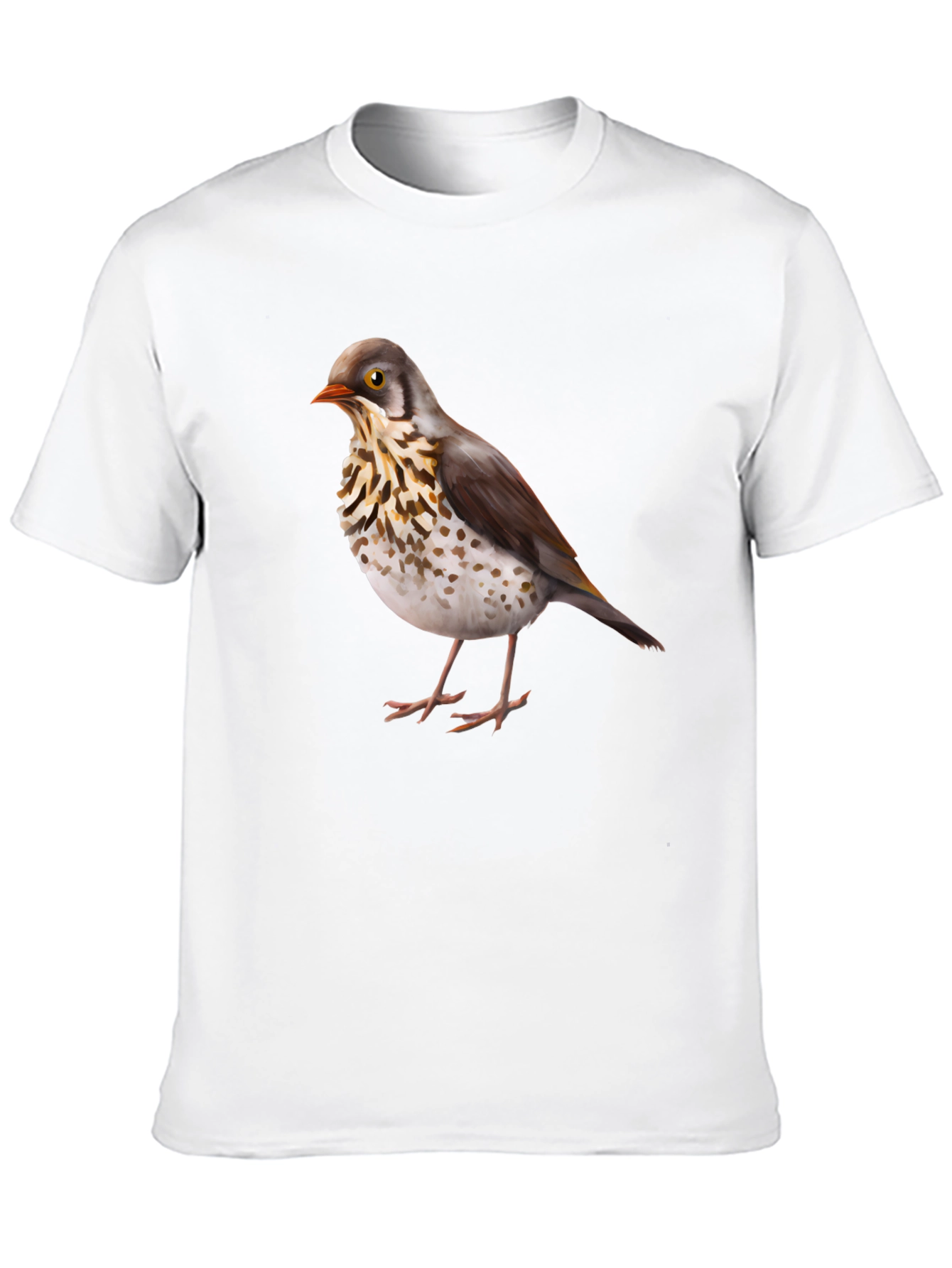 Bird Graphic Print Black T-Shirt