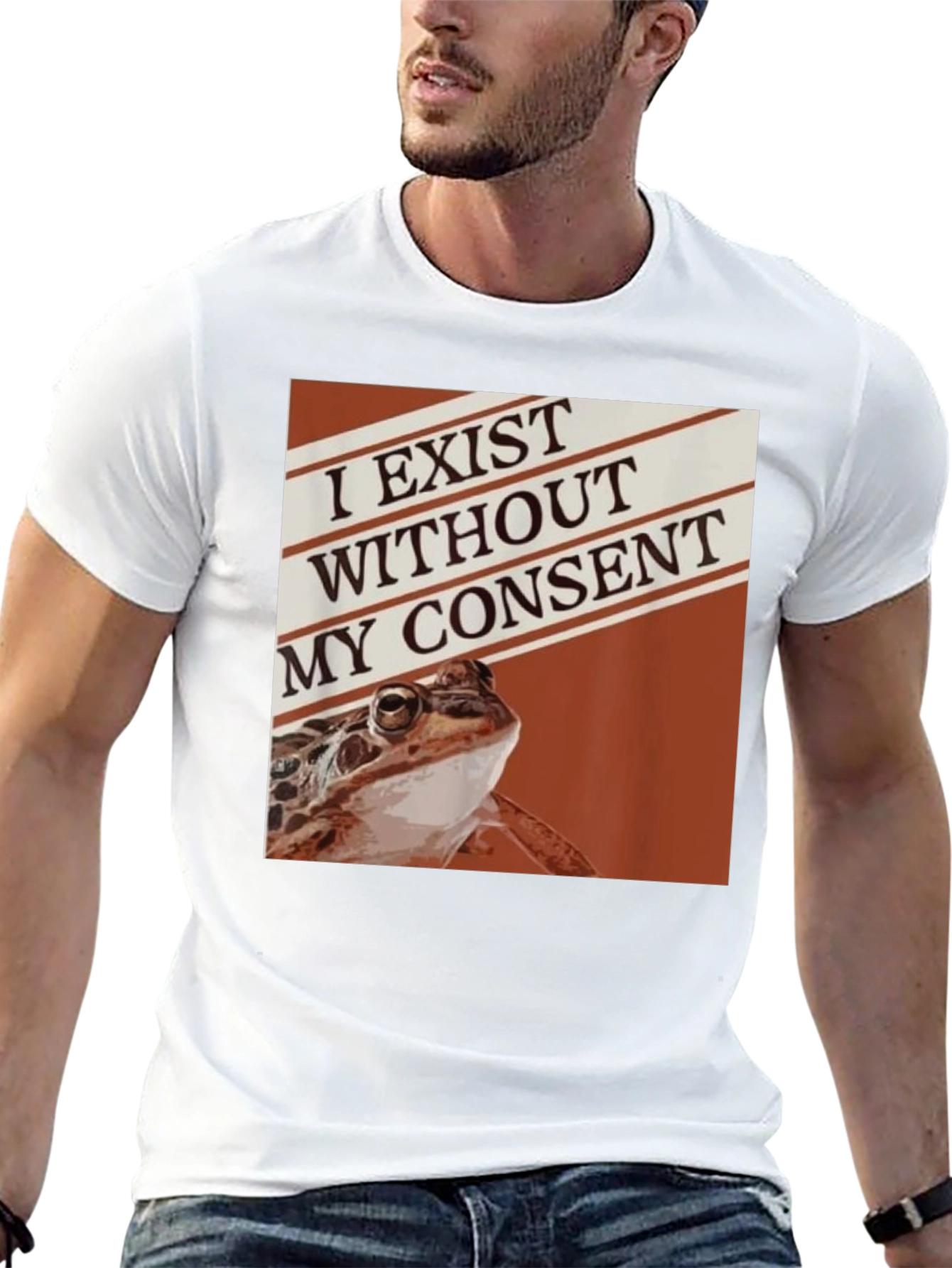 Exist Without Consent Frog Graphic Tee - Black