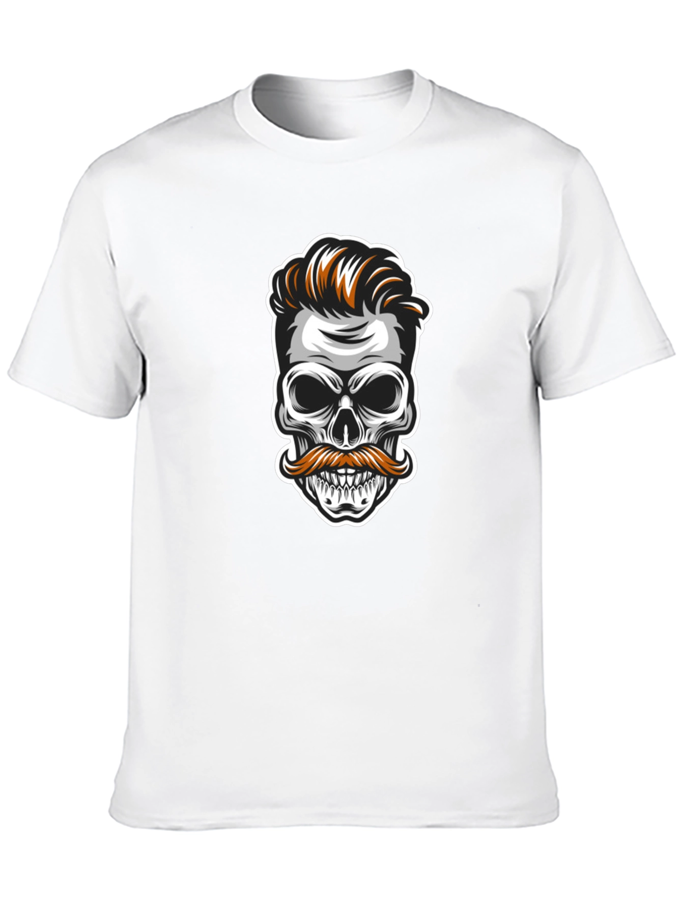 Skull Mustache Graphic Tee