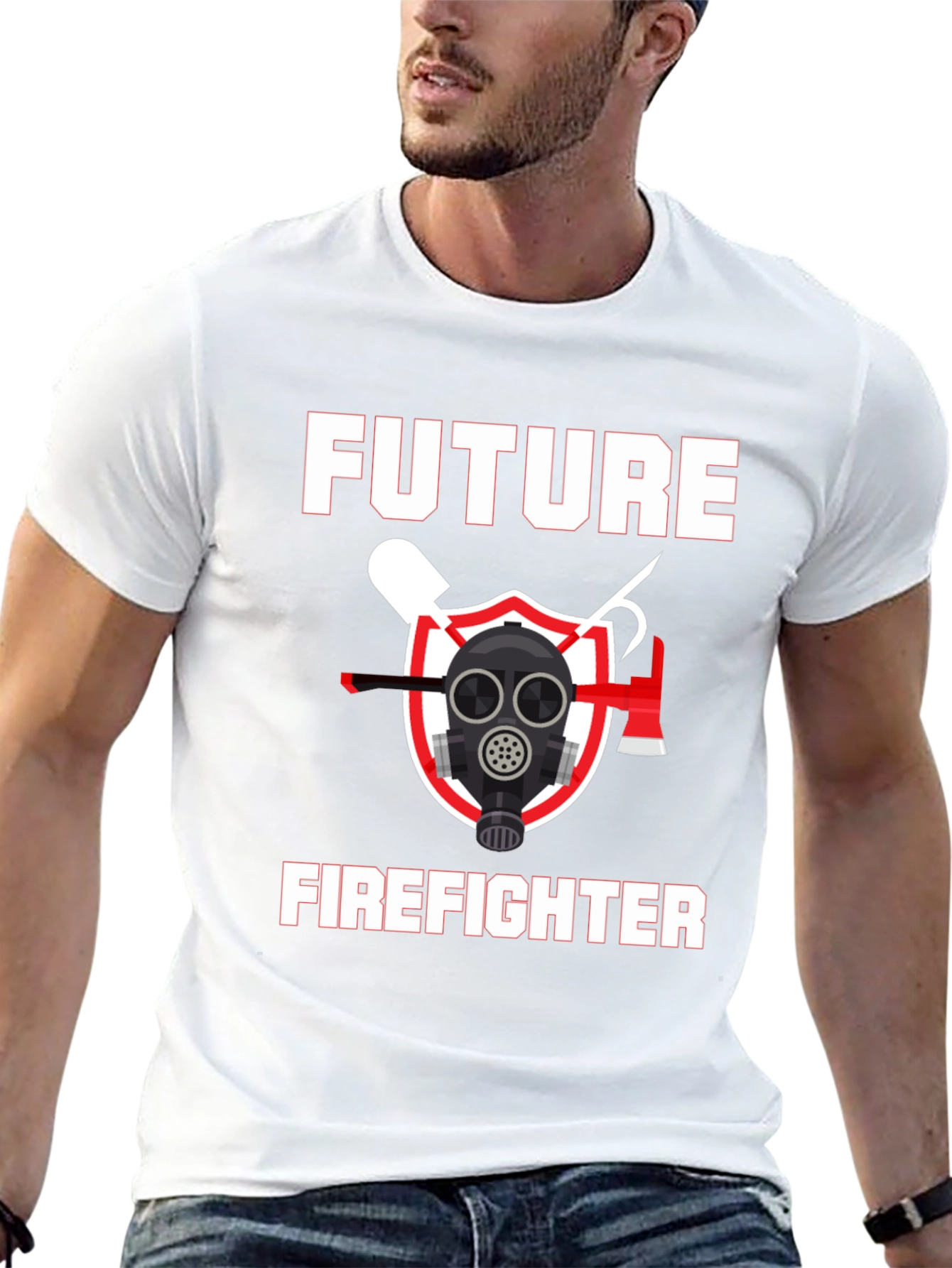 Future Firefighter Graphic T-Shirt - Black Cotton Tee