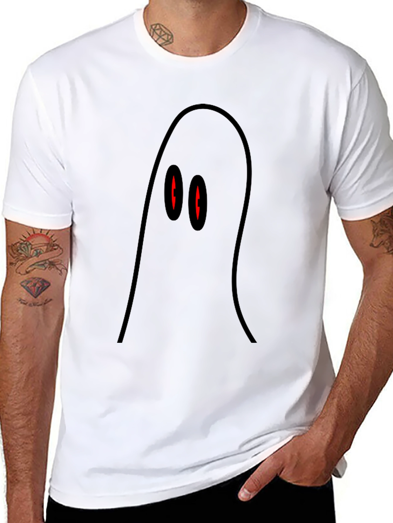 Spooky Ghost T-Shirt - Halloween Graphic Tee