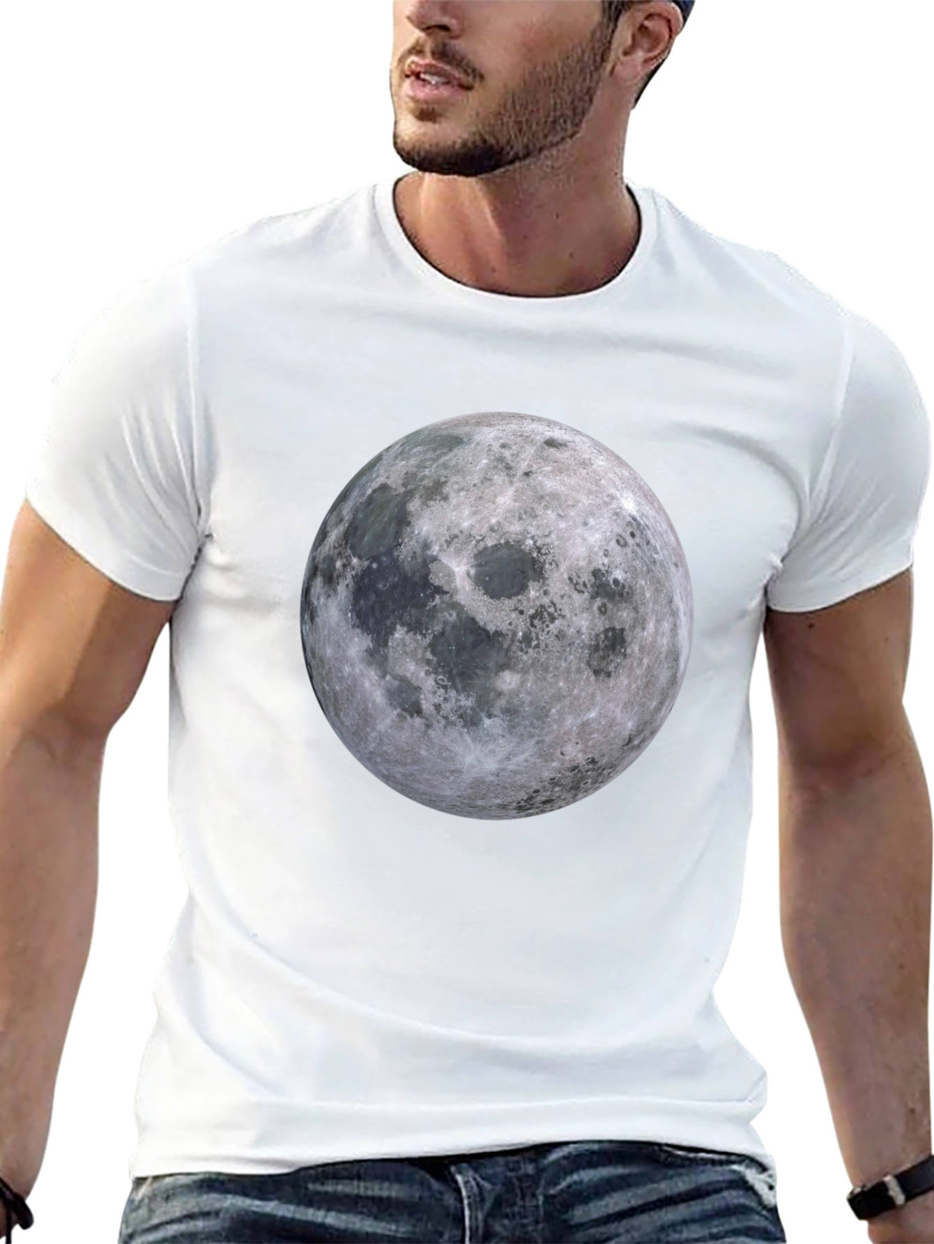 Moon Graphic Black T-Shirt