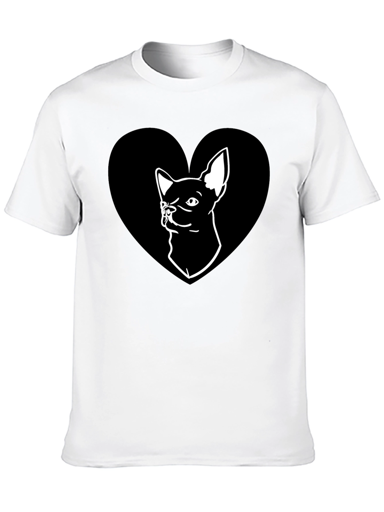 Chihuahua Heart Graphic Tee - Cute Dog Lover Shirt