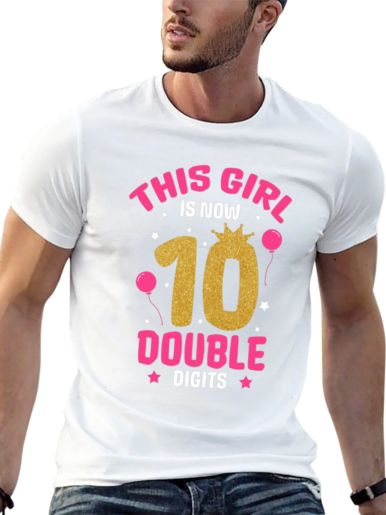 Girls 10th Birthday Double Digits T-Shirt