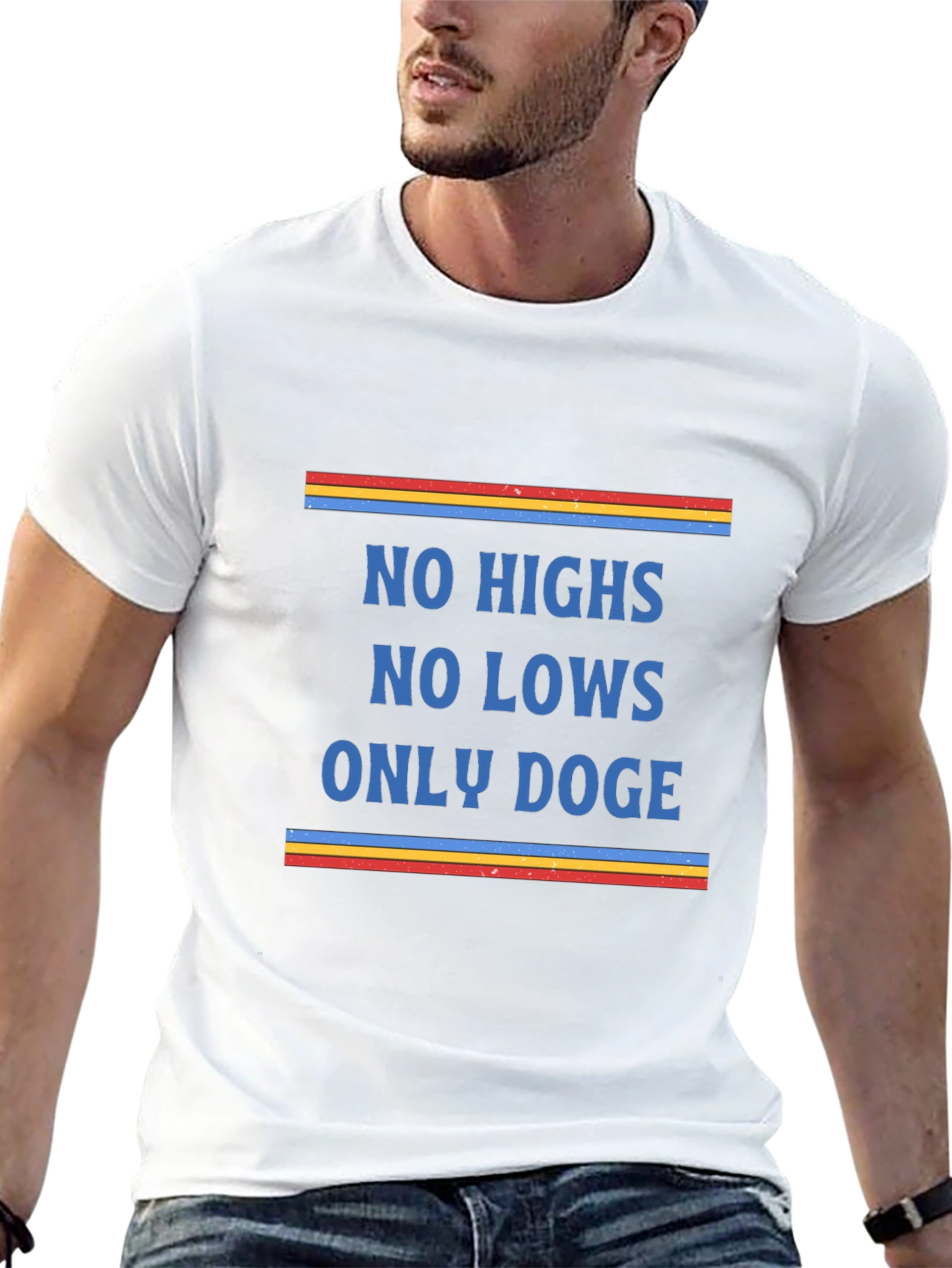 No Highs No Lows Only Doge Black Graphic Tee