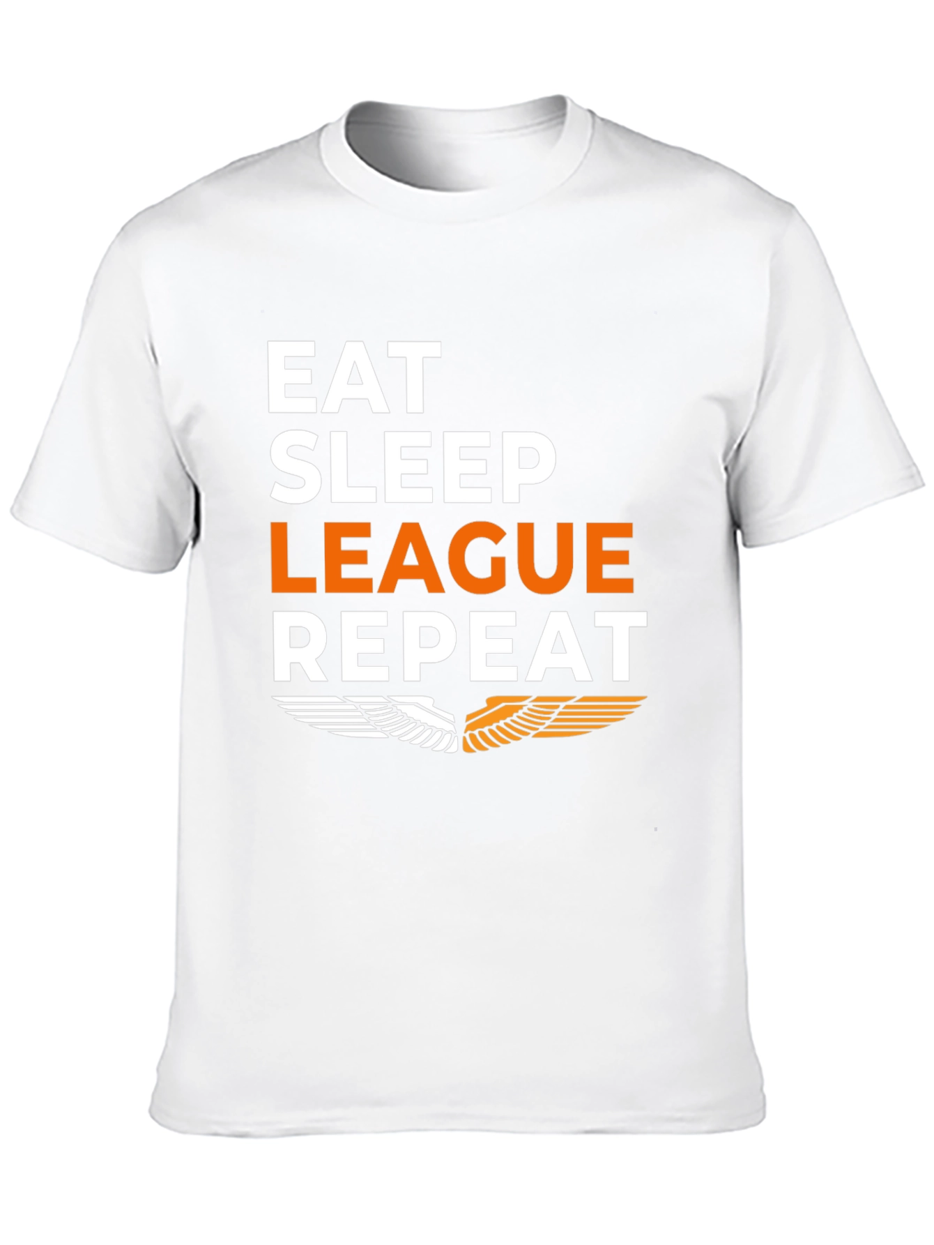 Eat Sleep League Repeat Black Graphic Tee