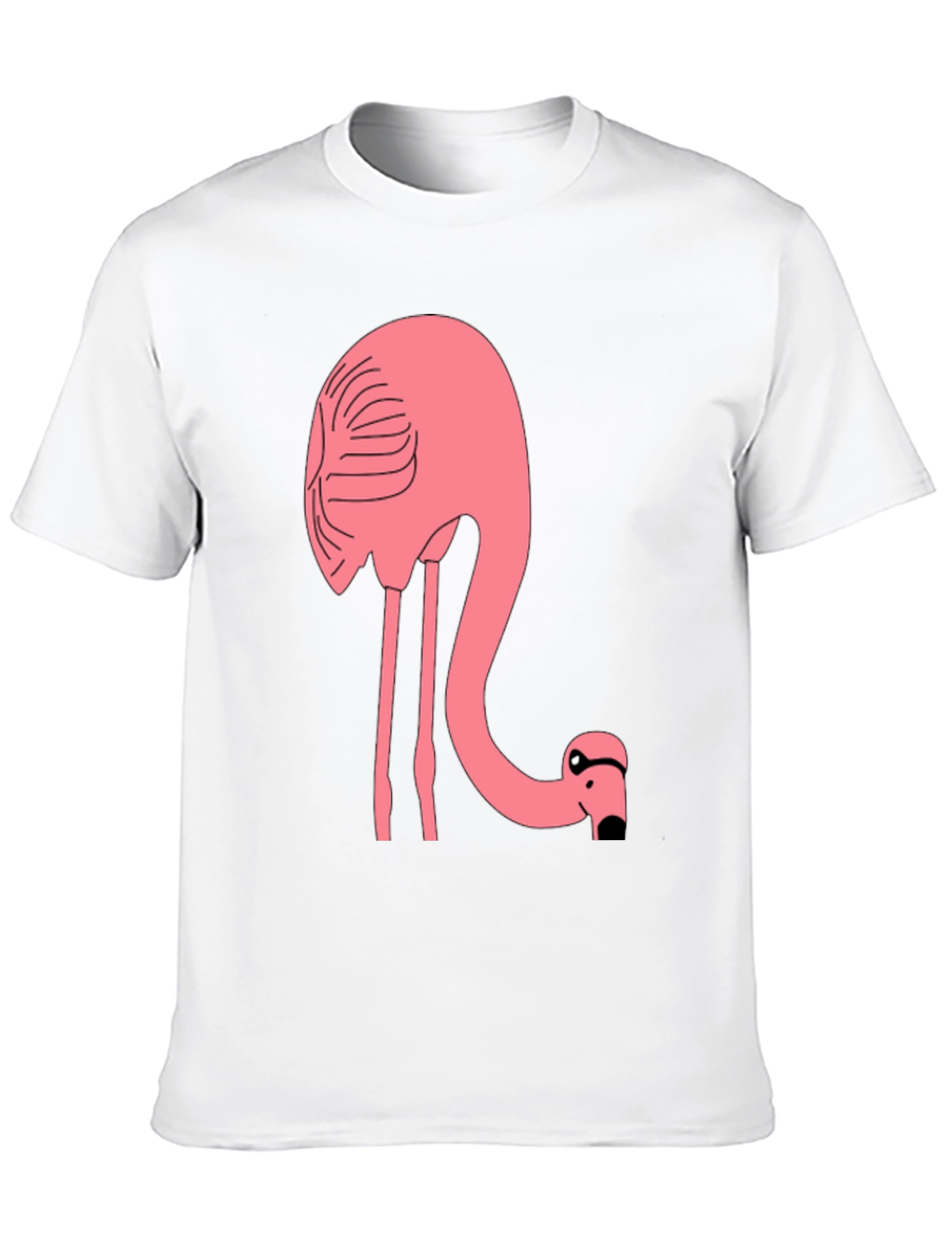 Funny Flamingo Graphic T-Shirt - Black Cotton Tee