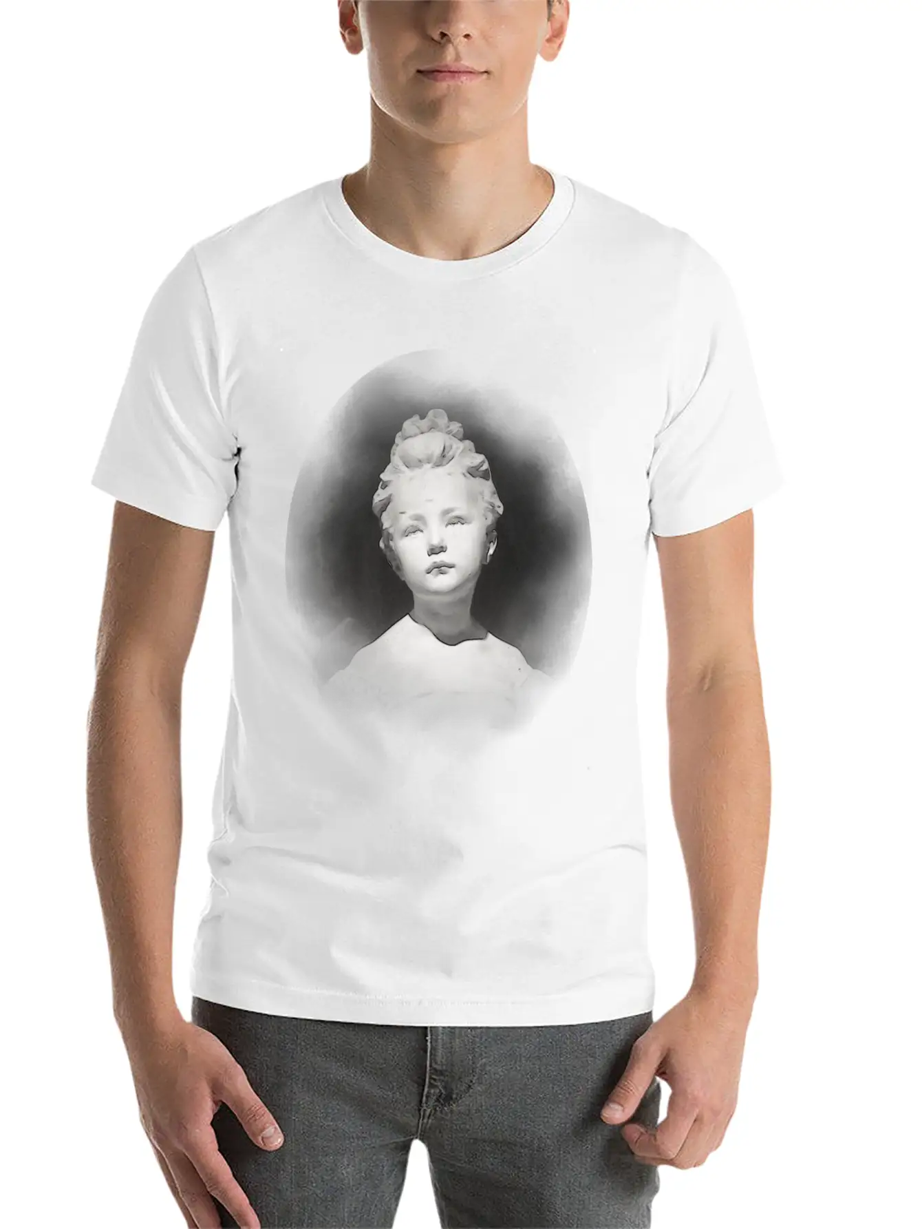 A Girl Statue Renaissance Style Unisex Short Sleeve Soft Cotton T-Shirt – Casual Everyday Wear