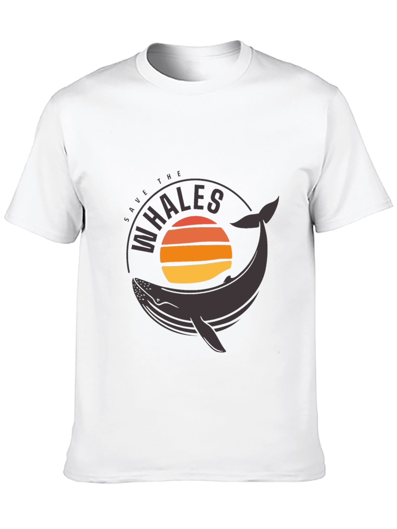 Save the Whales Graphic Tee - Black T-Shirt