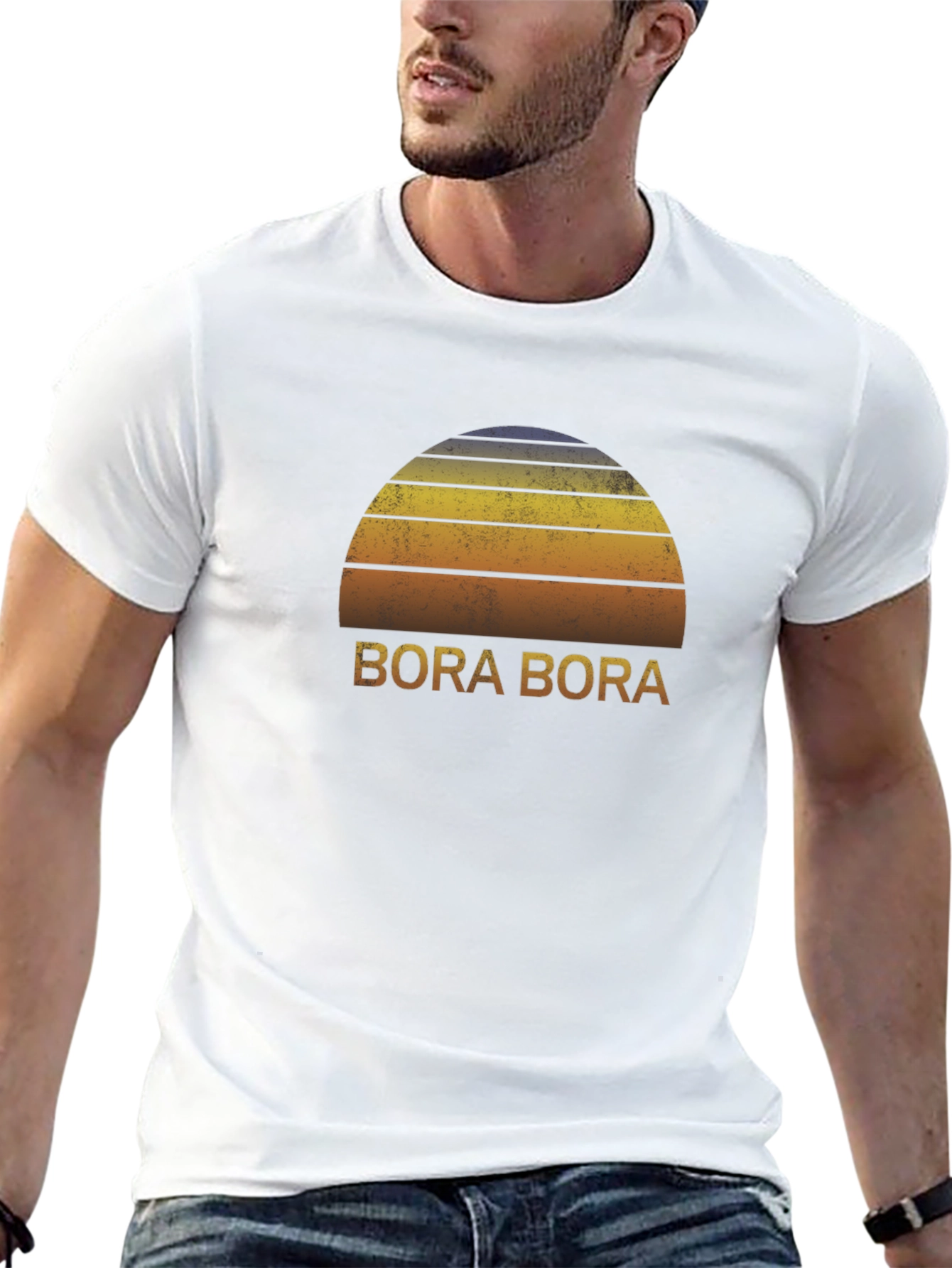 Bora Bora Retro Sunset T-Shirt